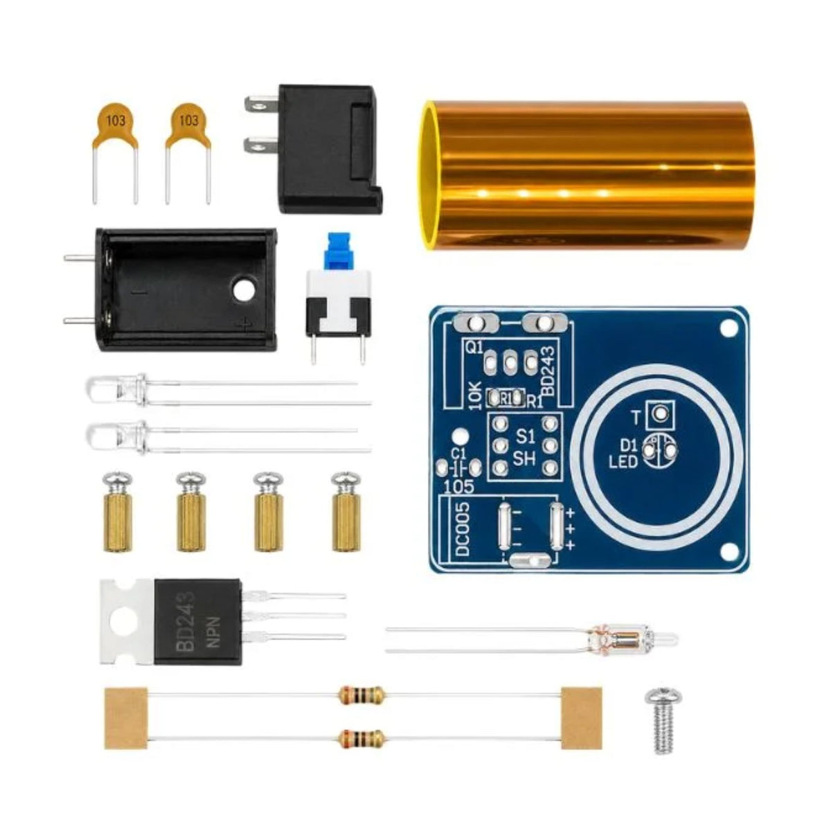 BD243 MINI Tesla Coil DIY Kit
