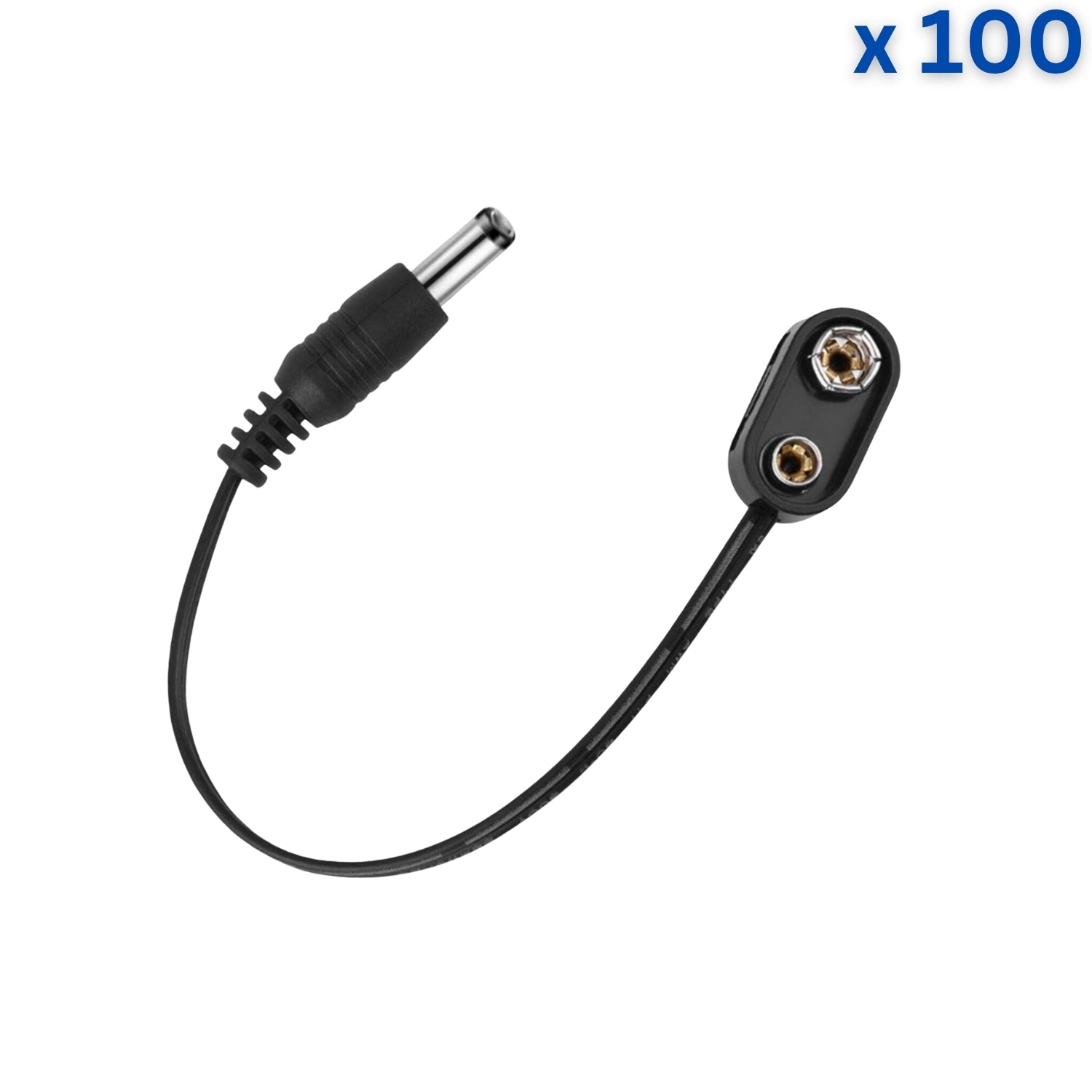 Black Hard Battery Snap with DC Pin Connector