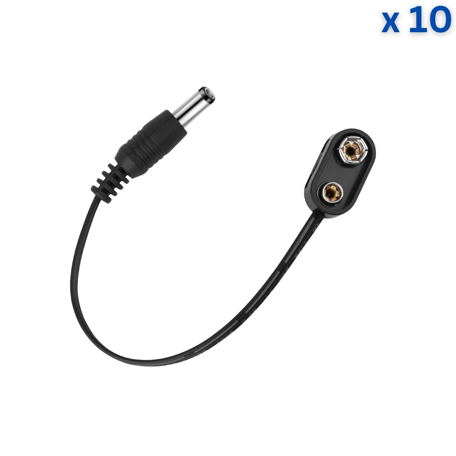 Black Hard Battery Snap with DC Pin Connector