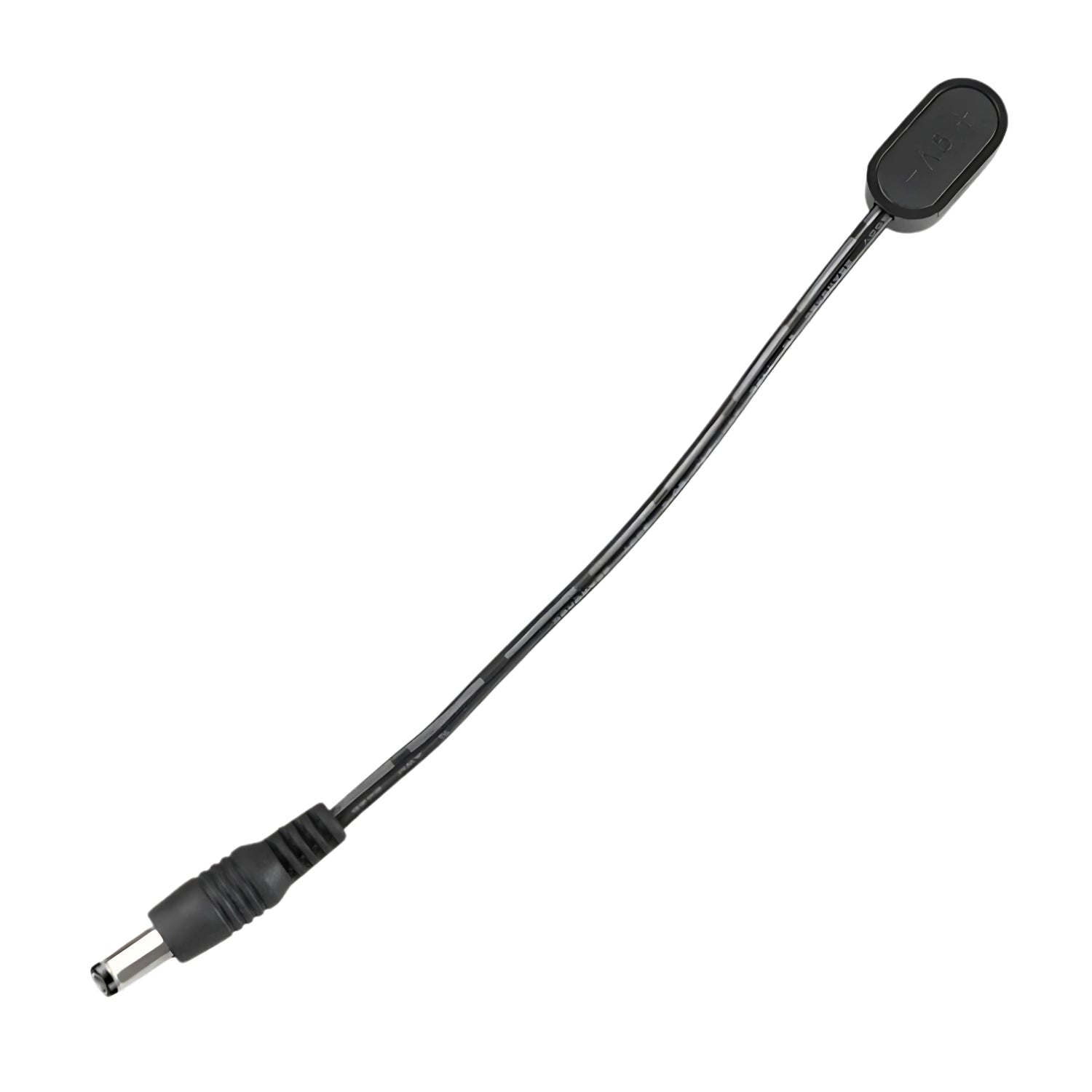 Black Hard Battery Snap with DC Pin Connector