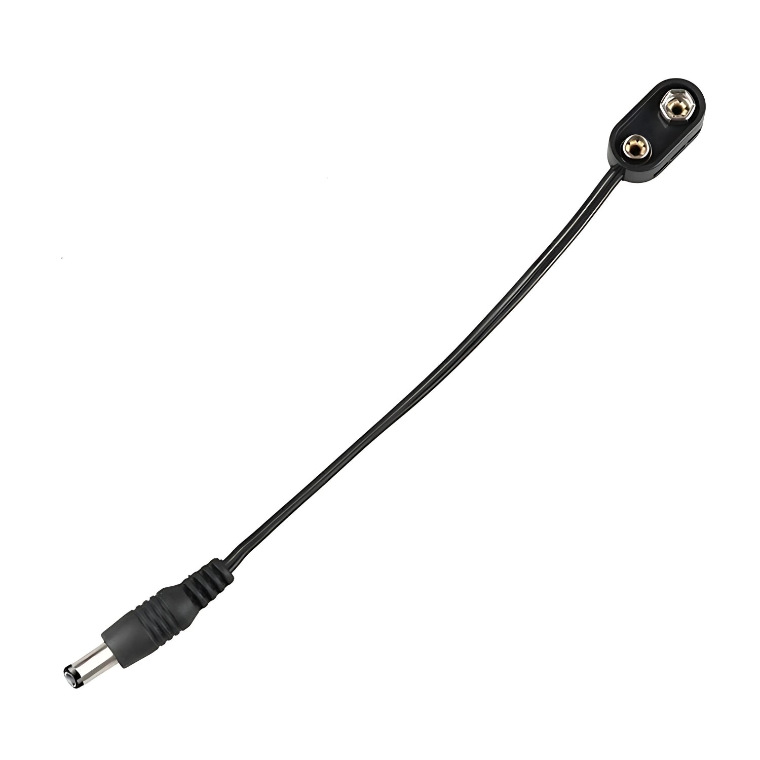 Black Hard Battery Snap with DC Pin Connector