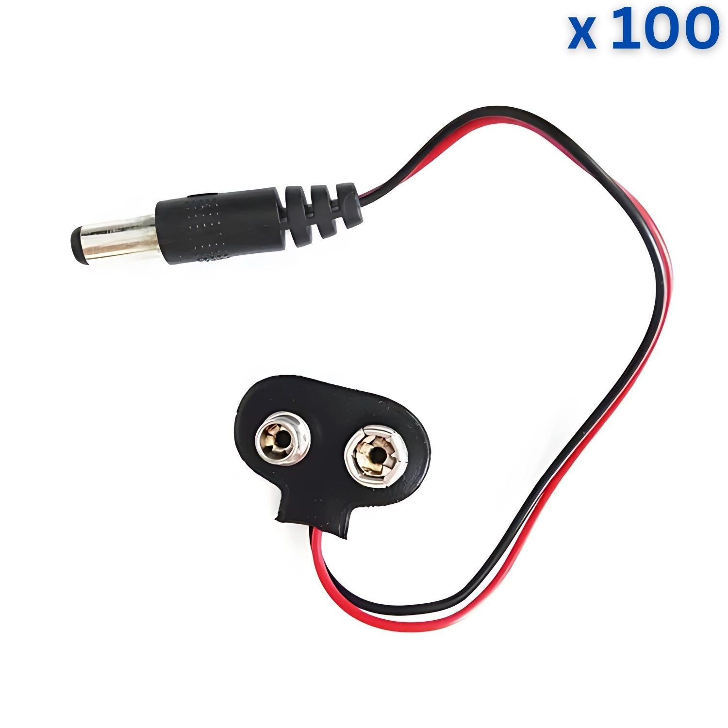 Black Battery Snap (T Type) with DC Pin Connector