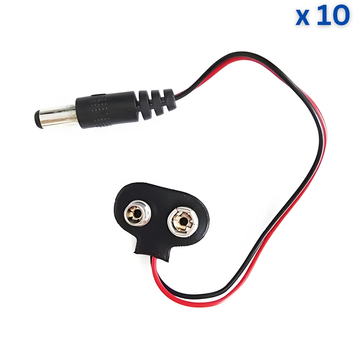 Black Battery Snap (T Type) with DC Pin Connector
