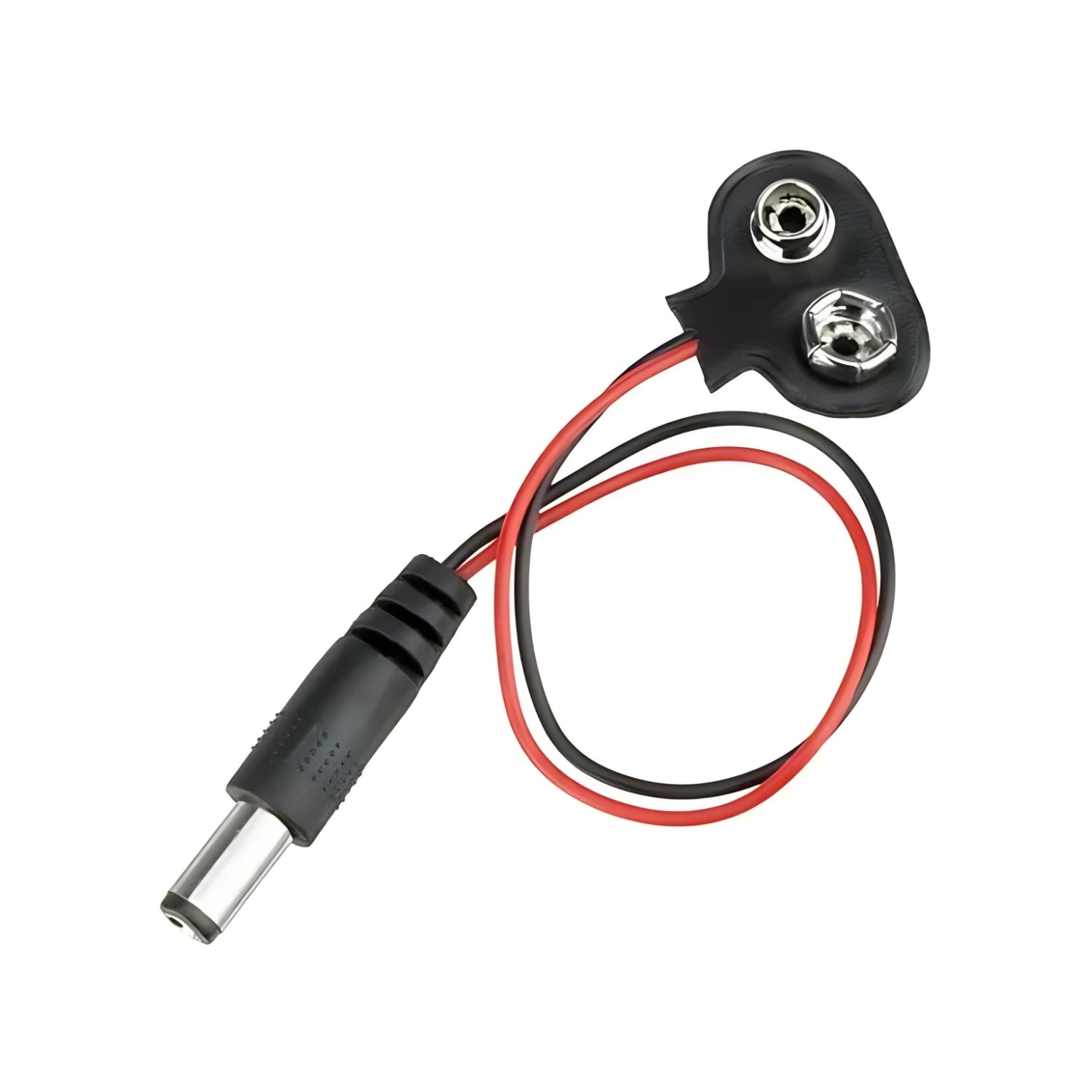 Black Battery Snap (T Type) with DC Pin Connector
