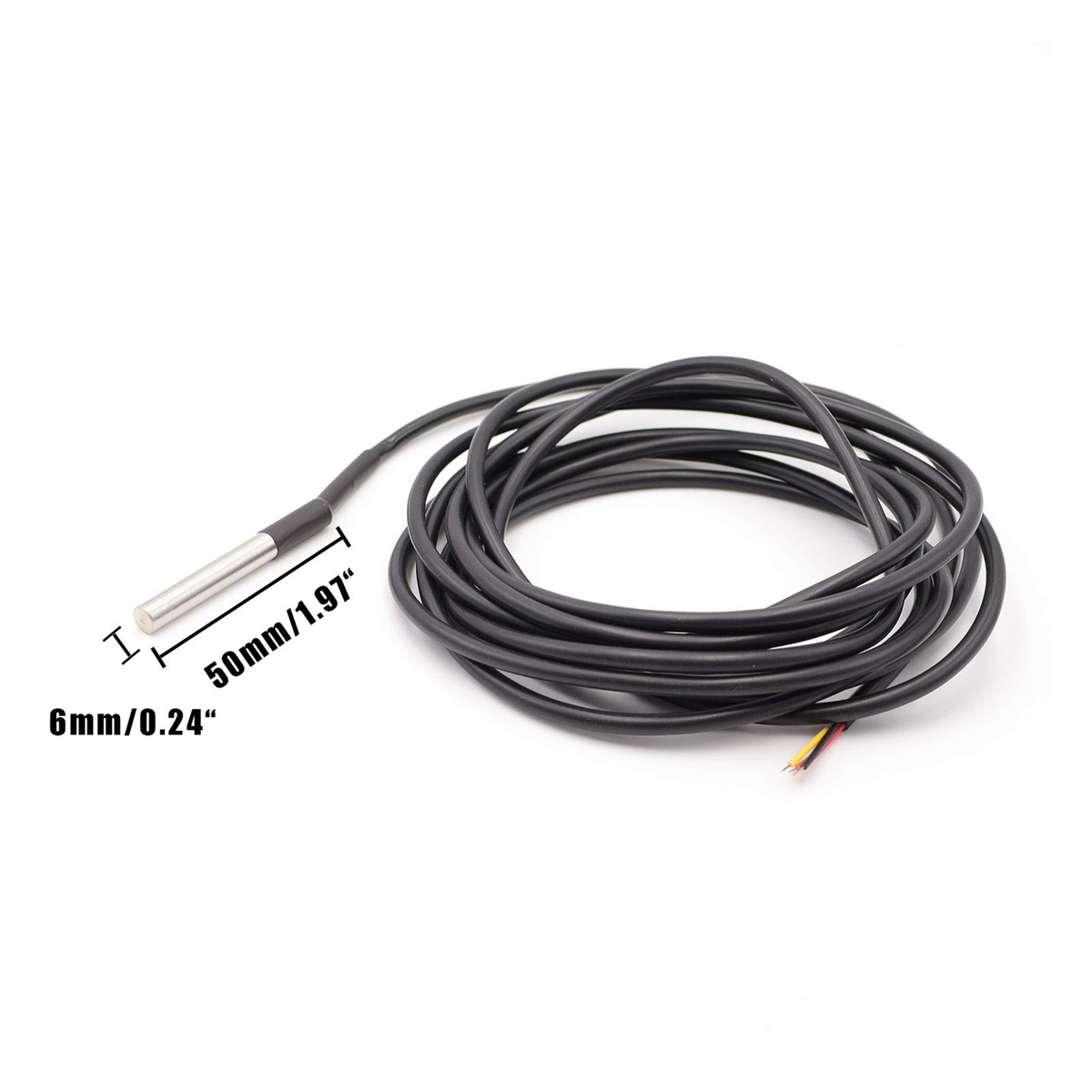 DS18B20 Waterproof Digital Temperature Sensor Probe - 3M