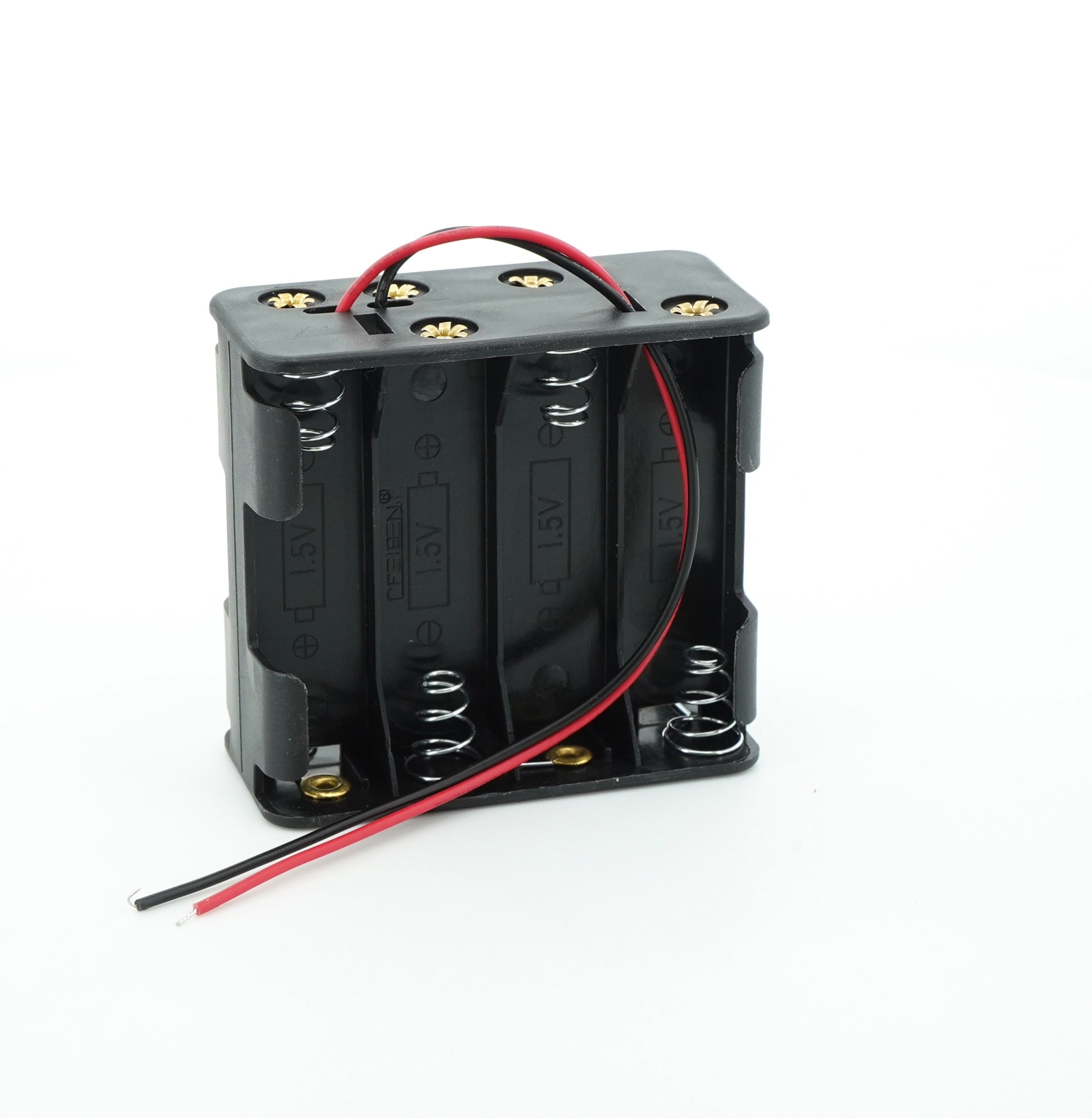 8 x 1.5V AA Battery Case Connector - Front-Back
