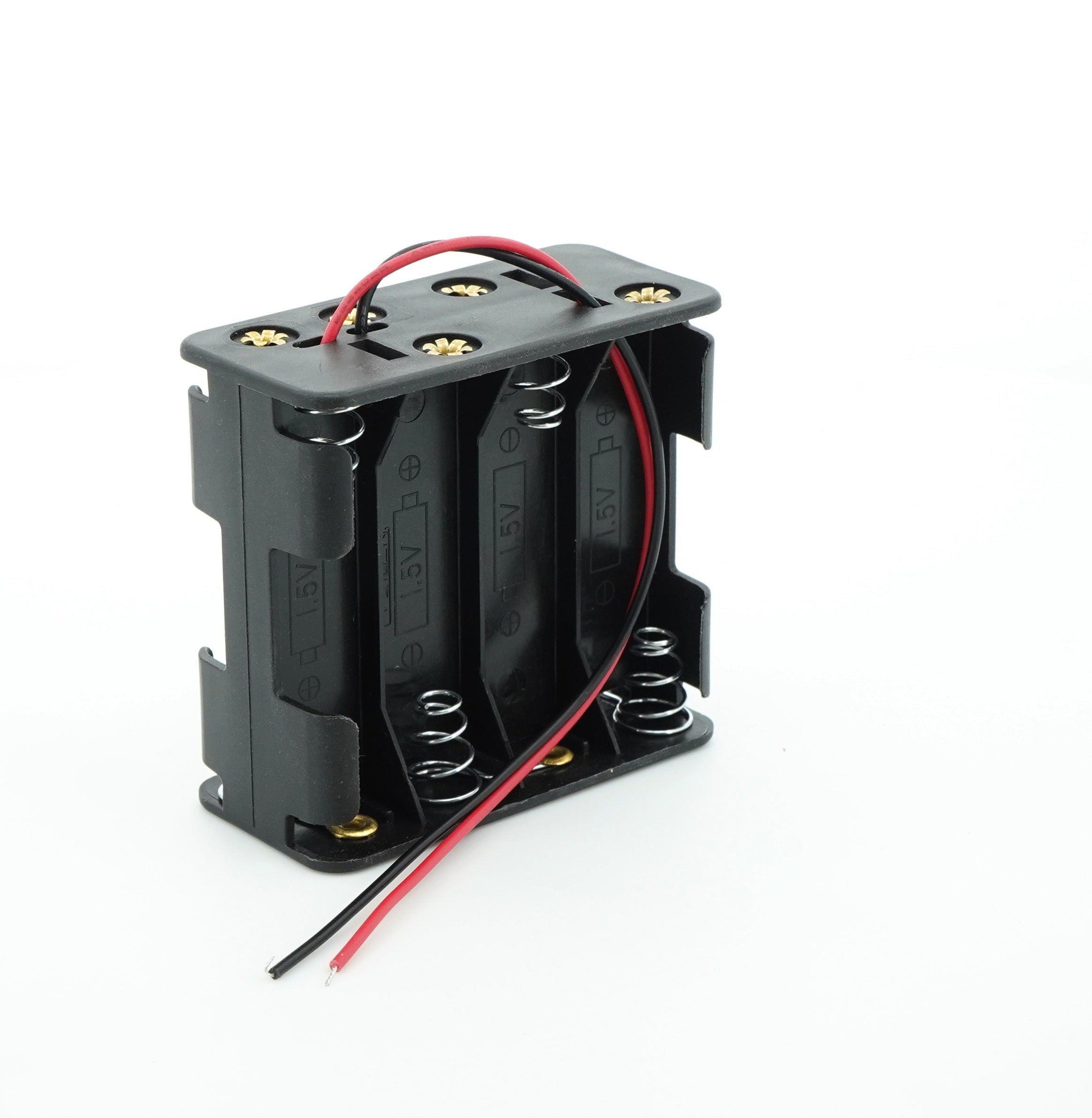 8 x 1.5V AA Battery Case Connector - Front-Back