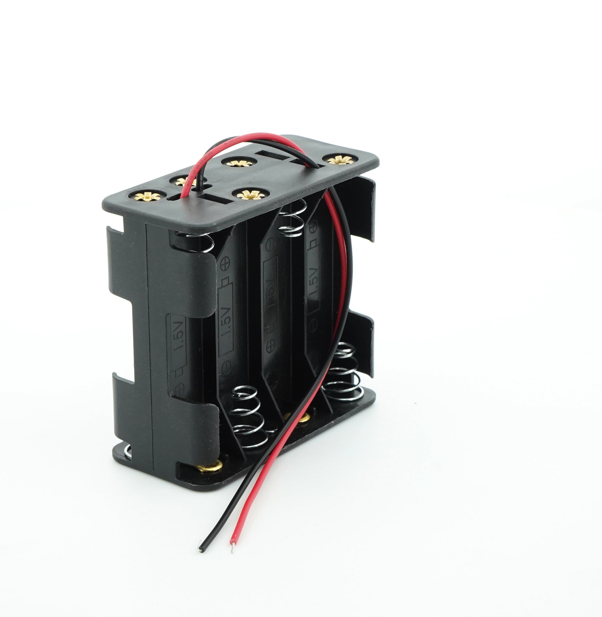 8 x 1.5V AA Battery Case Connector - Front-Back