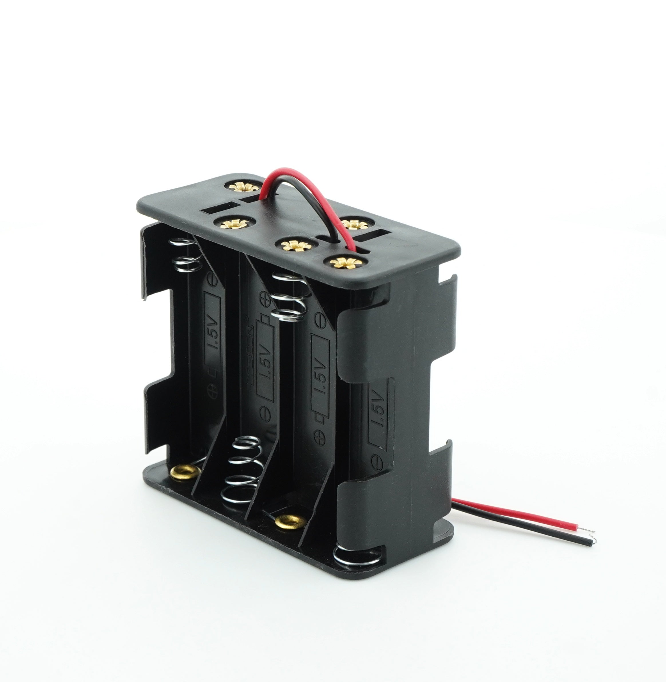 8 x 1.5V AA Battery Case Connector - Front-Back