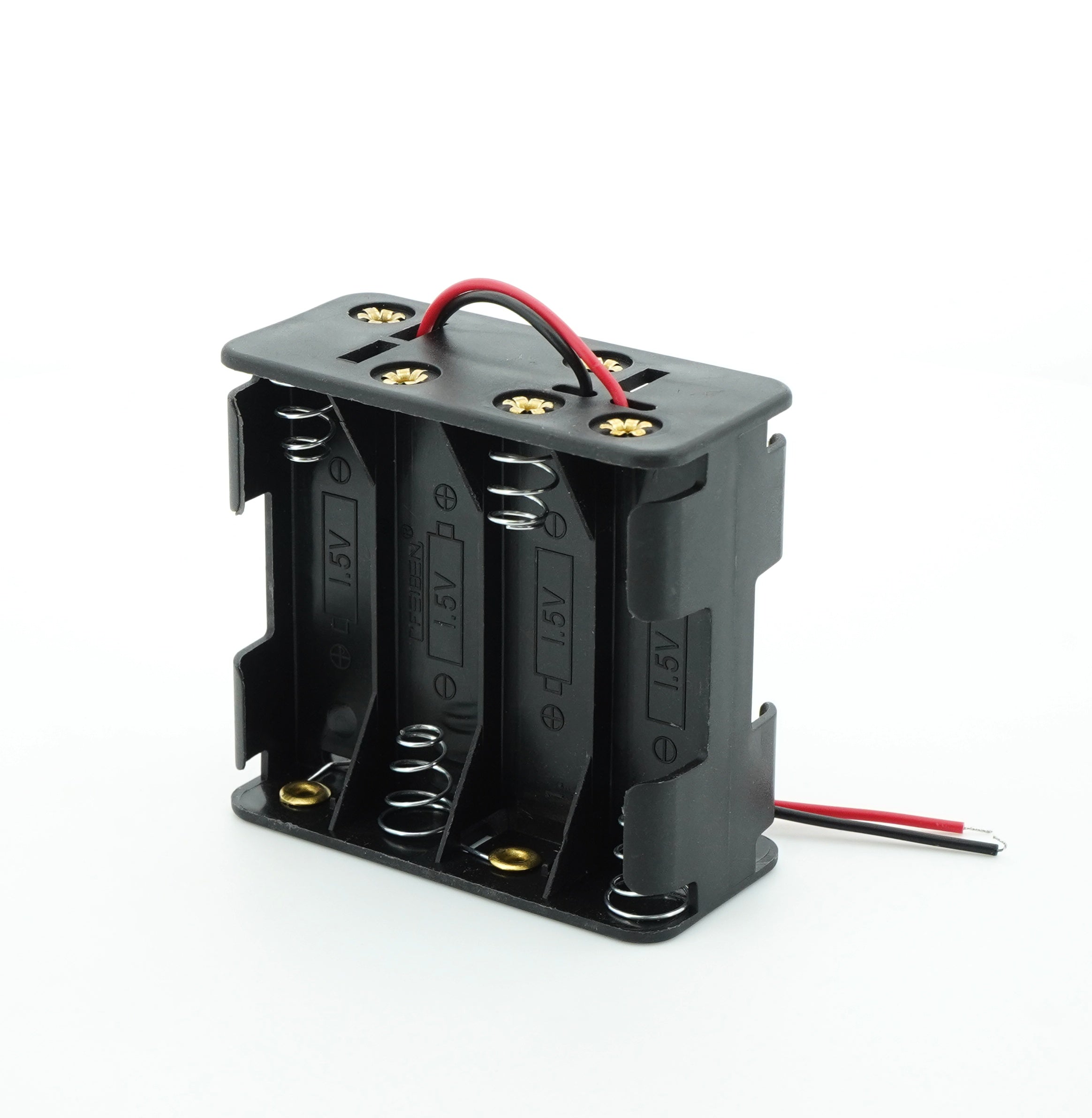 8 x 1.5V AA Battery Case Connector - Front-Back