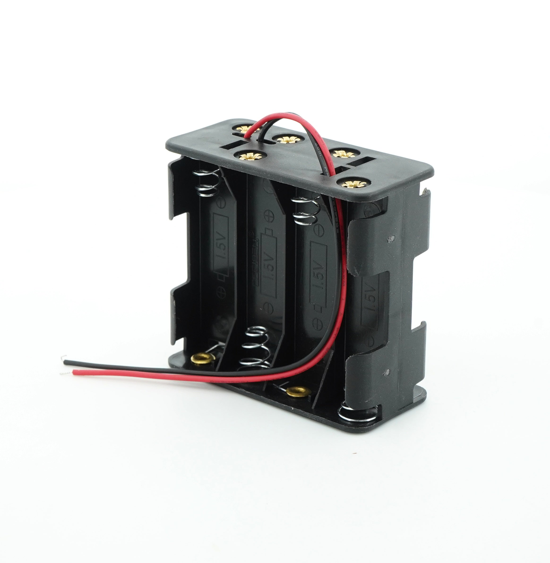 8 x 1.5V AA Battery Case Connector - Front-Back