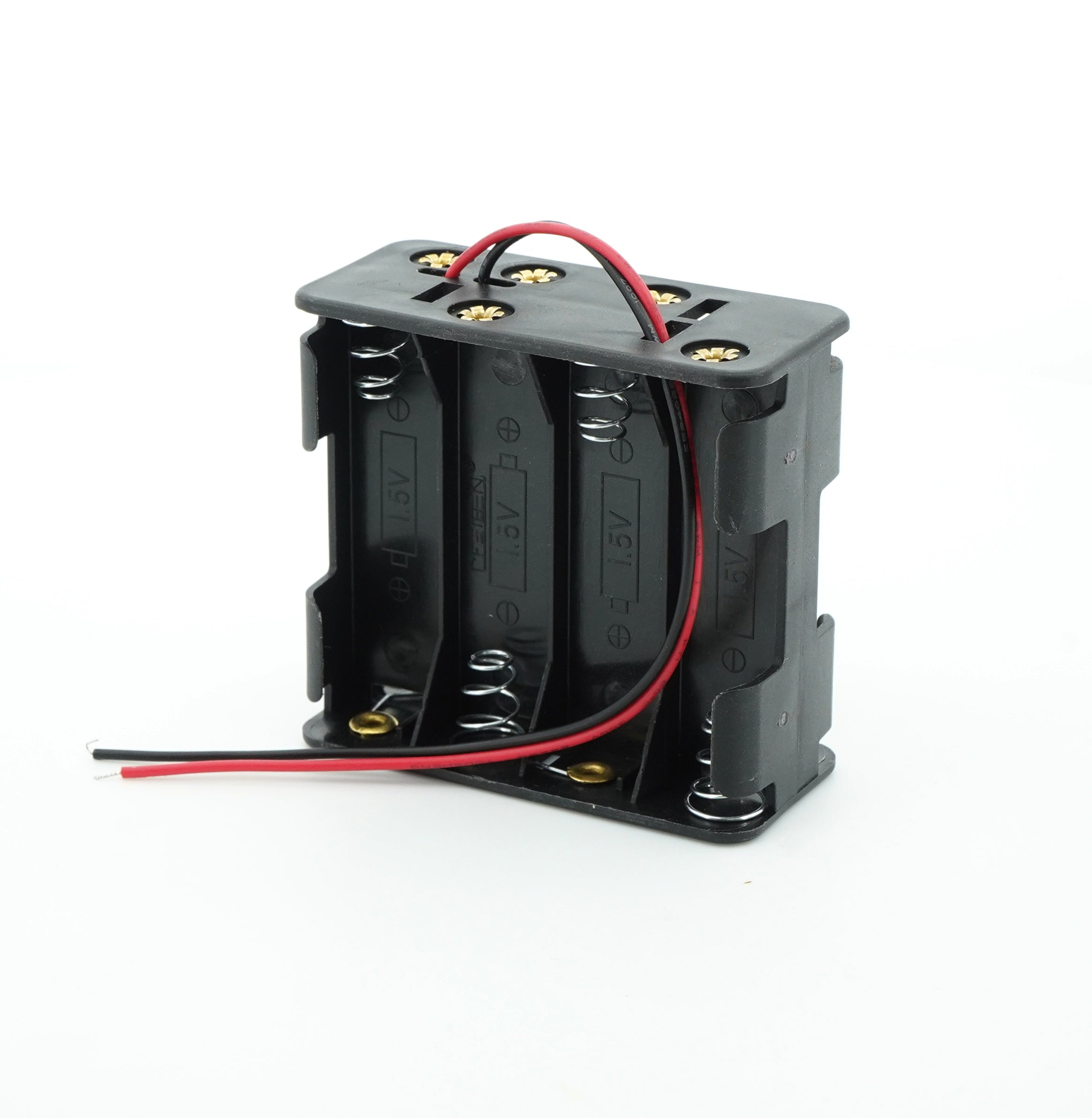 8 x 1.5V AA Battery Case Connector - Front-Back