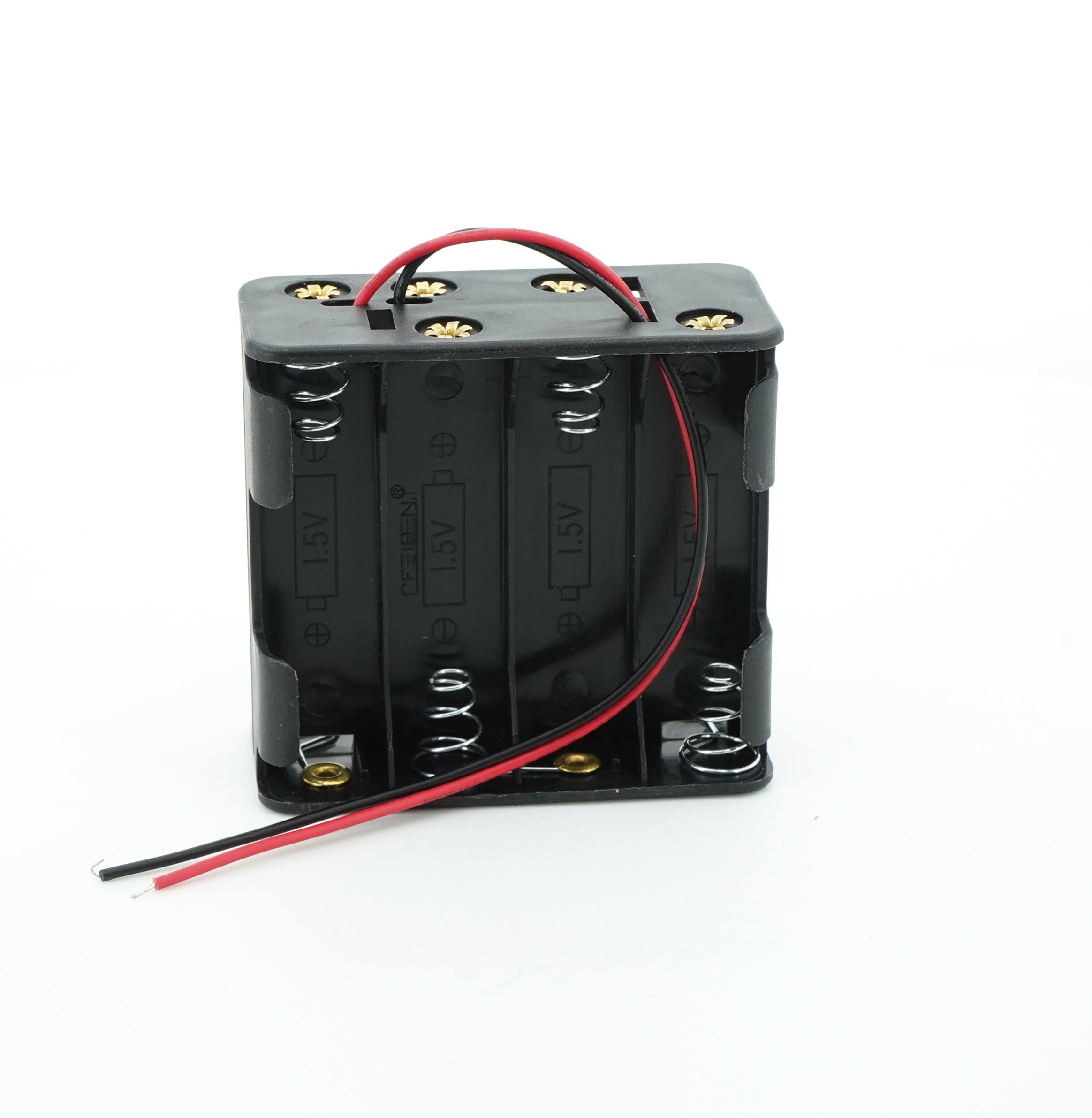 8 x 1.5V AA Battery Case Connector - Front-Back