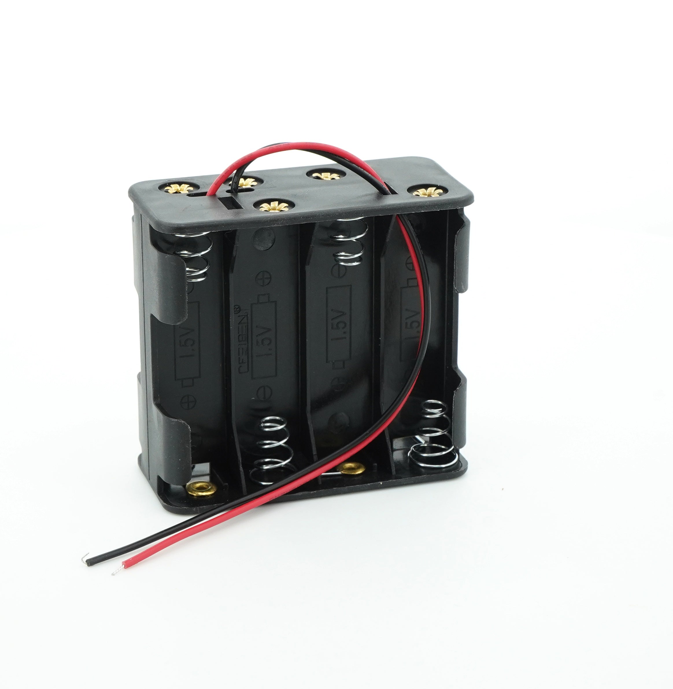 8 x 1.5V AA Battery Case Connector - Front-Back