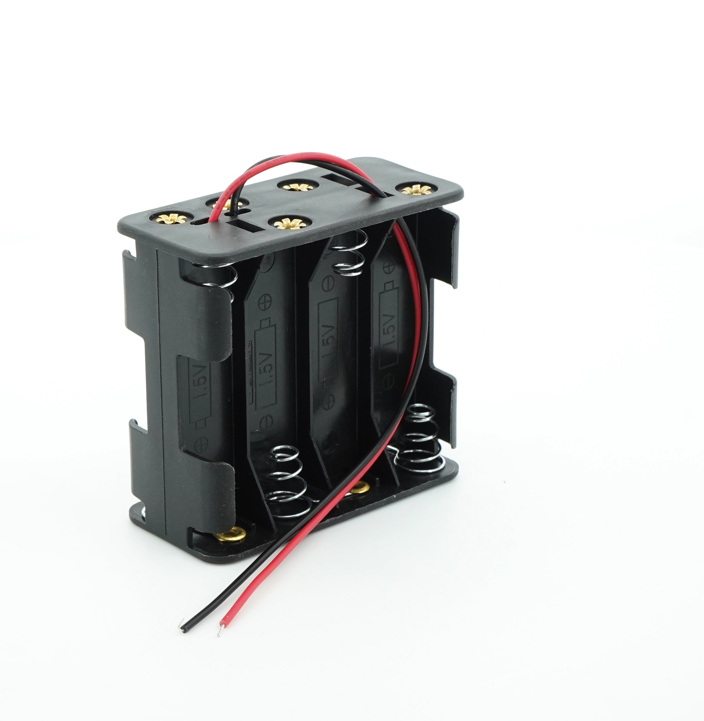 8 x 1.5V AA Battery Case Connector - Front-Back