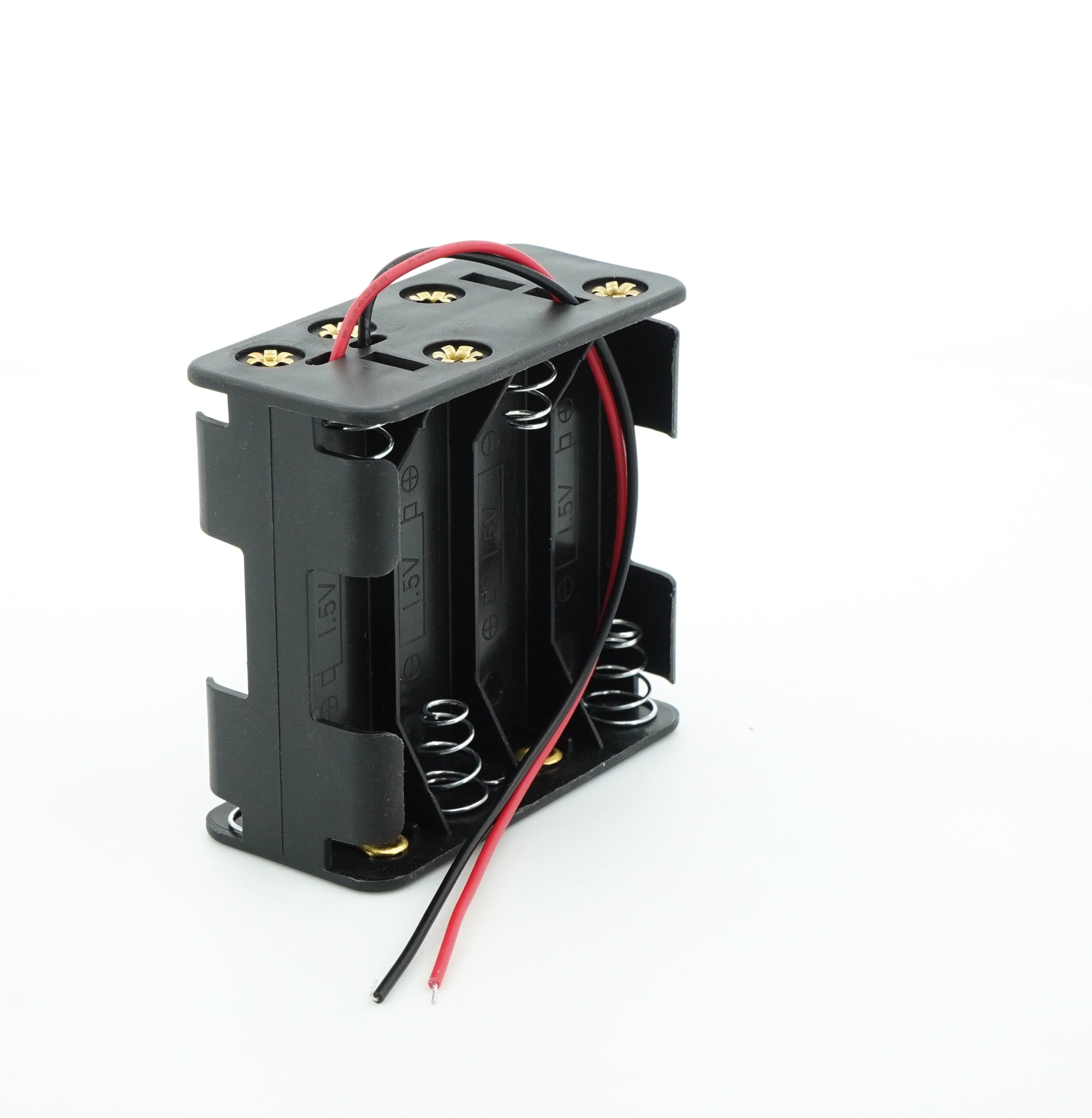 8 x 1.5V AA Battery Case Connector - Front-Back