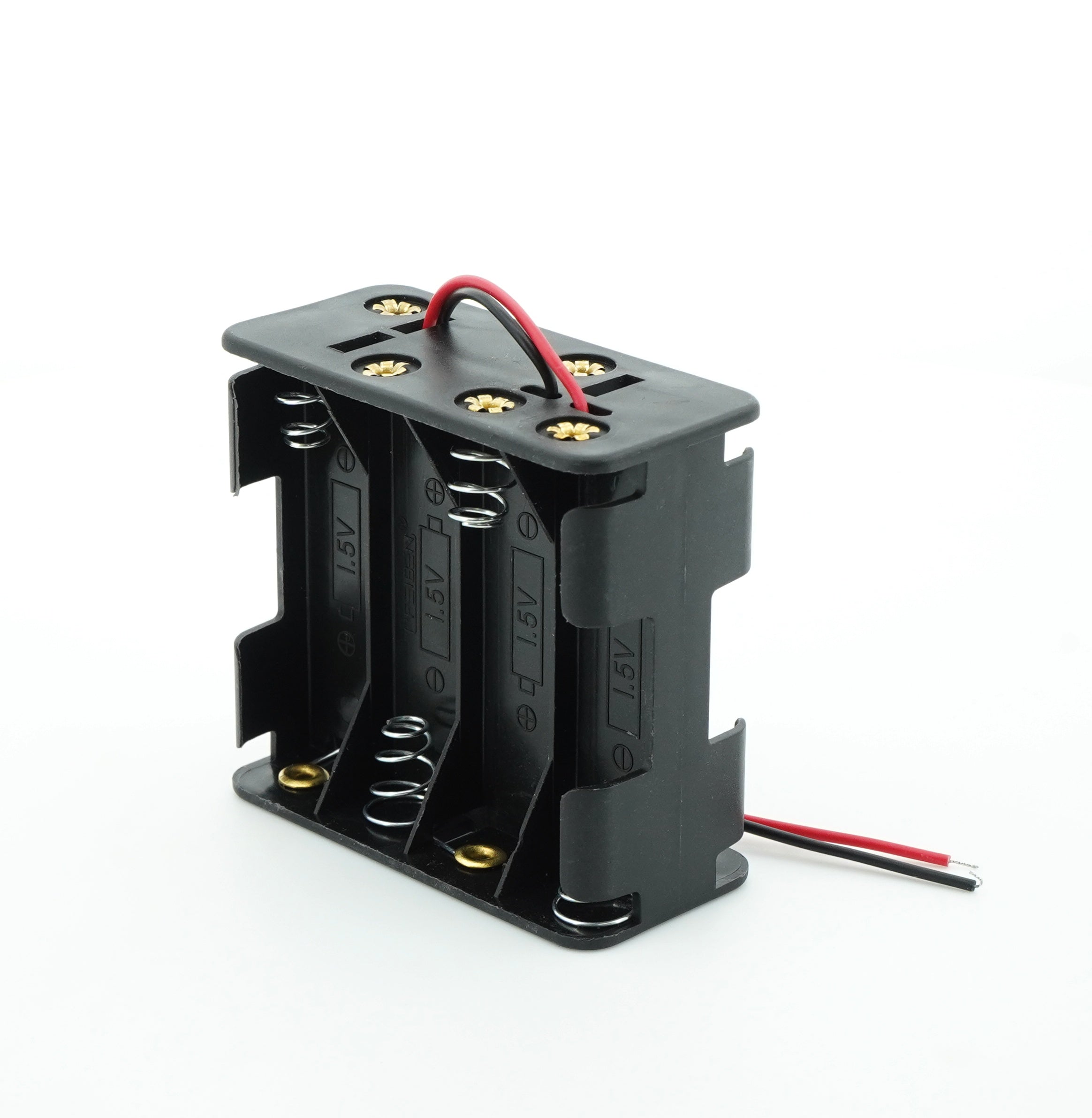 8 x 1.5V AA Battery Case Connector - Front-Back