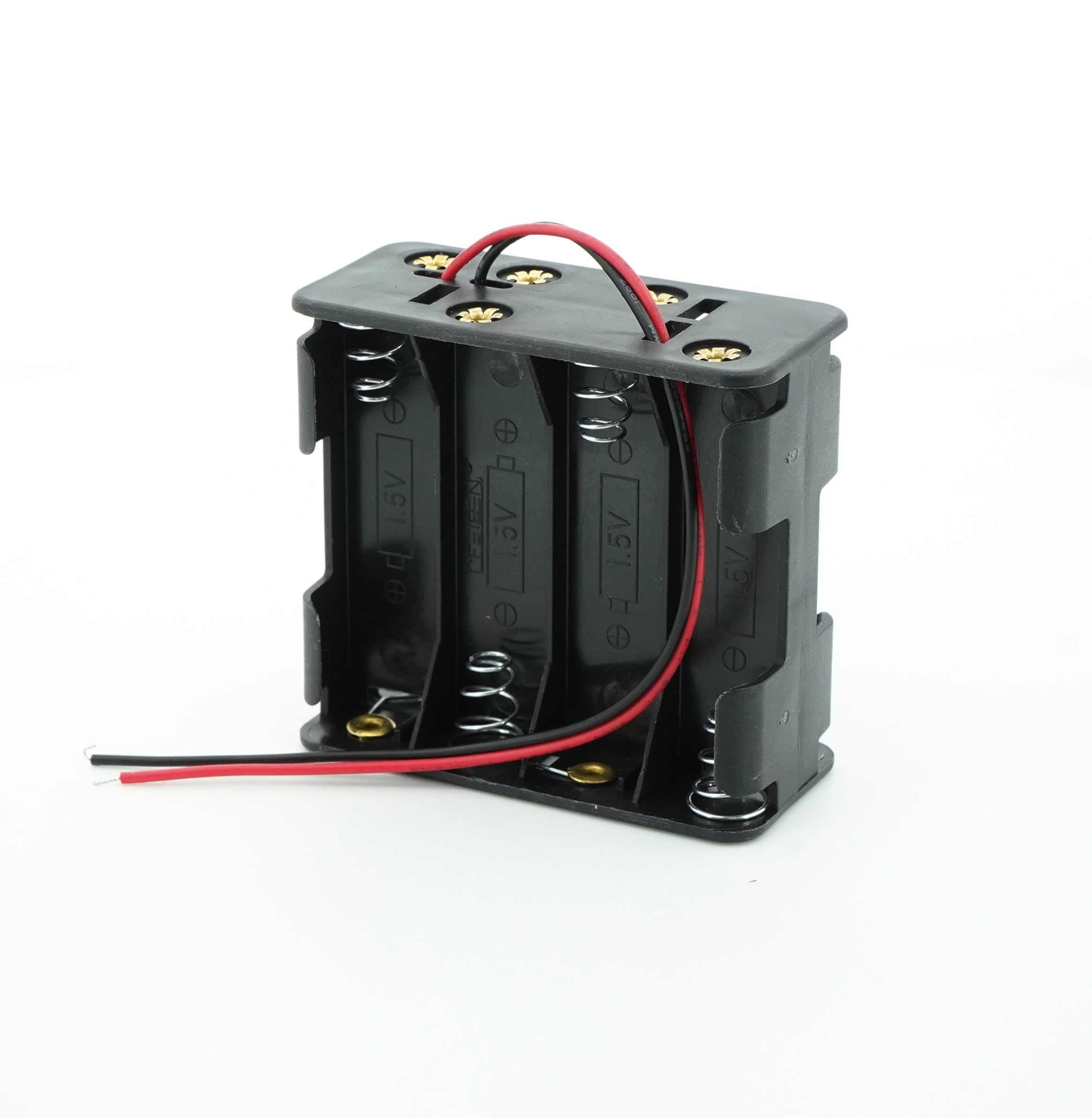 8 x 1.5V AA Battery Case Connector - Front-Back