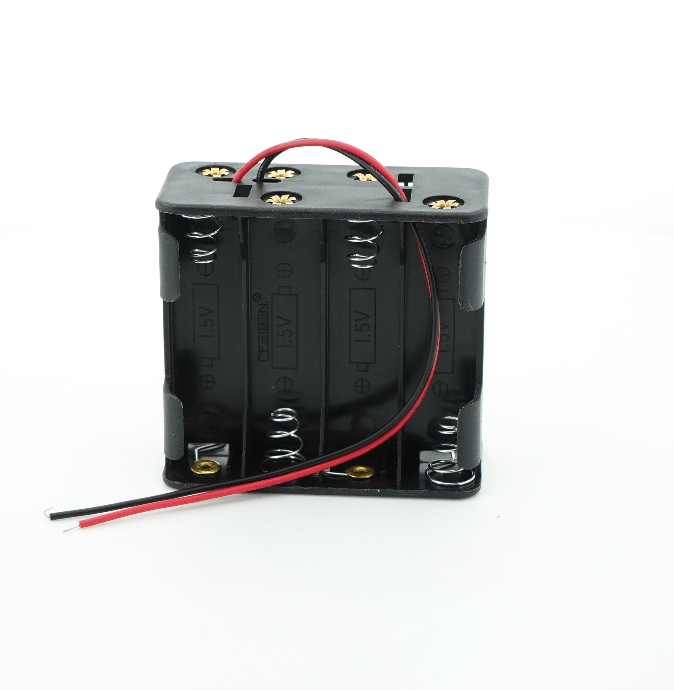 8 x 1.5V AA Battery Case Connector - Front-Back