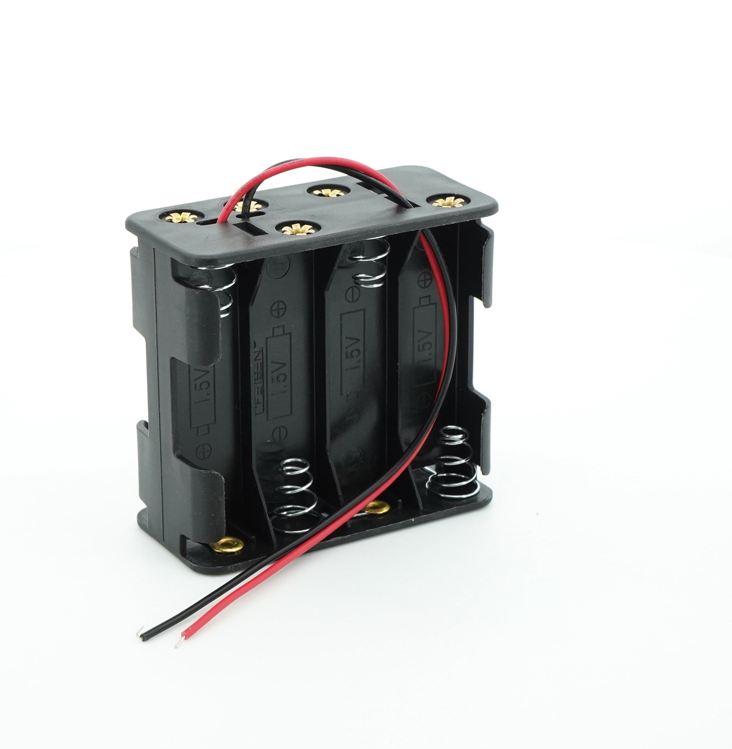 8 x 1.5V AA Battery Case Connector - Front-Back