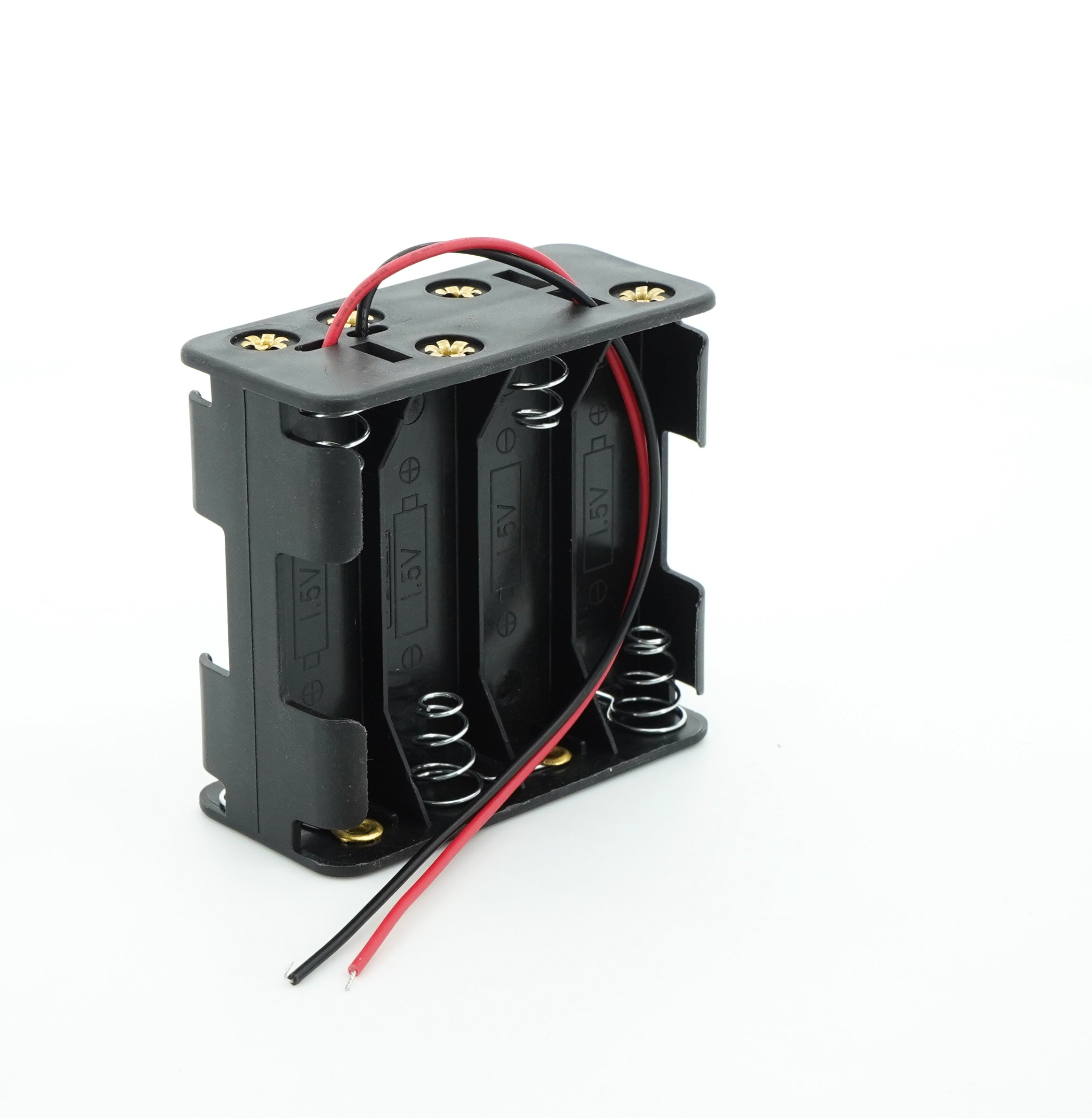 8 x 1.5V AA Battery Case Connector - Front-Back