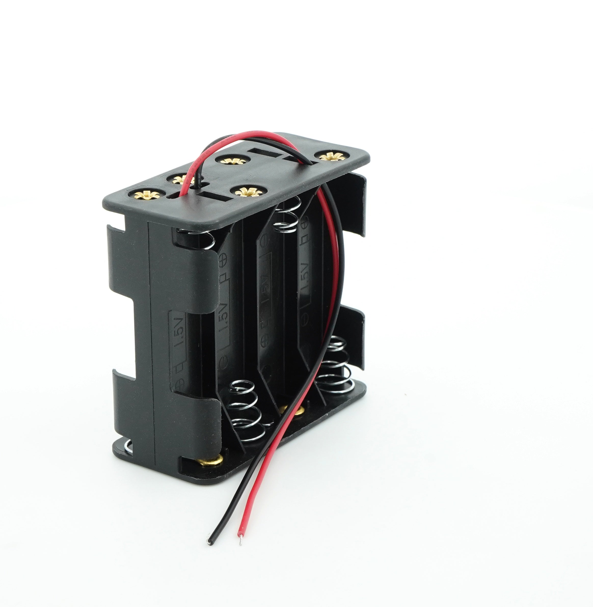 8 x 1.5V AA Battery Case Connector - Front-Back
