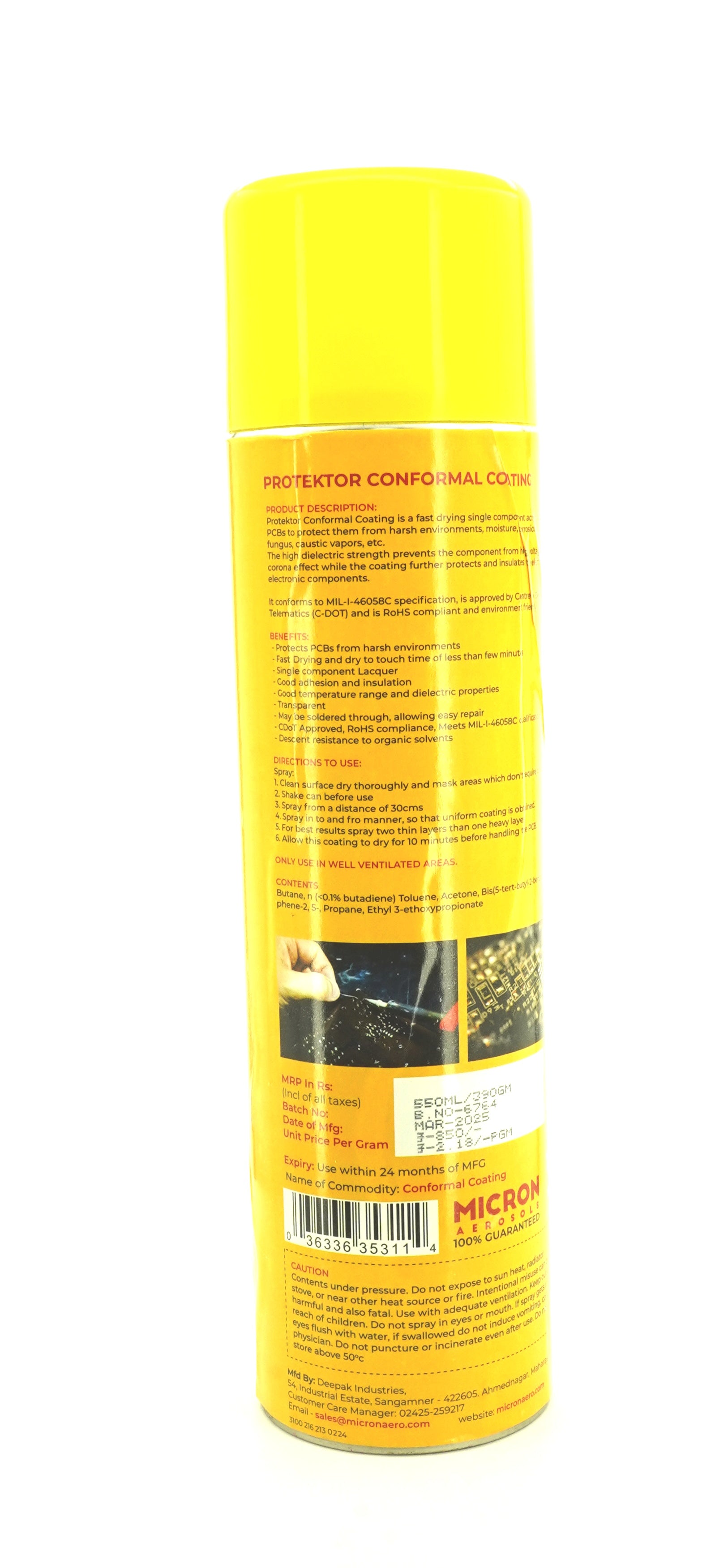 Protektor Conformal Coating for PCBs, Electronics | Military Grade