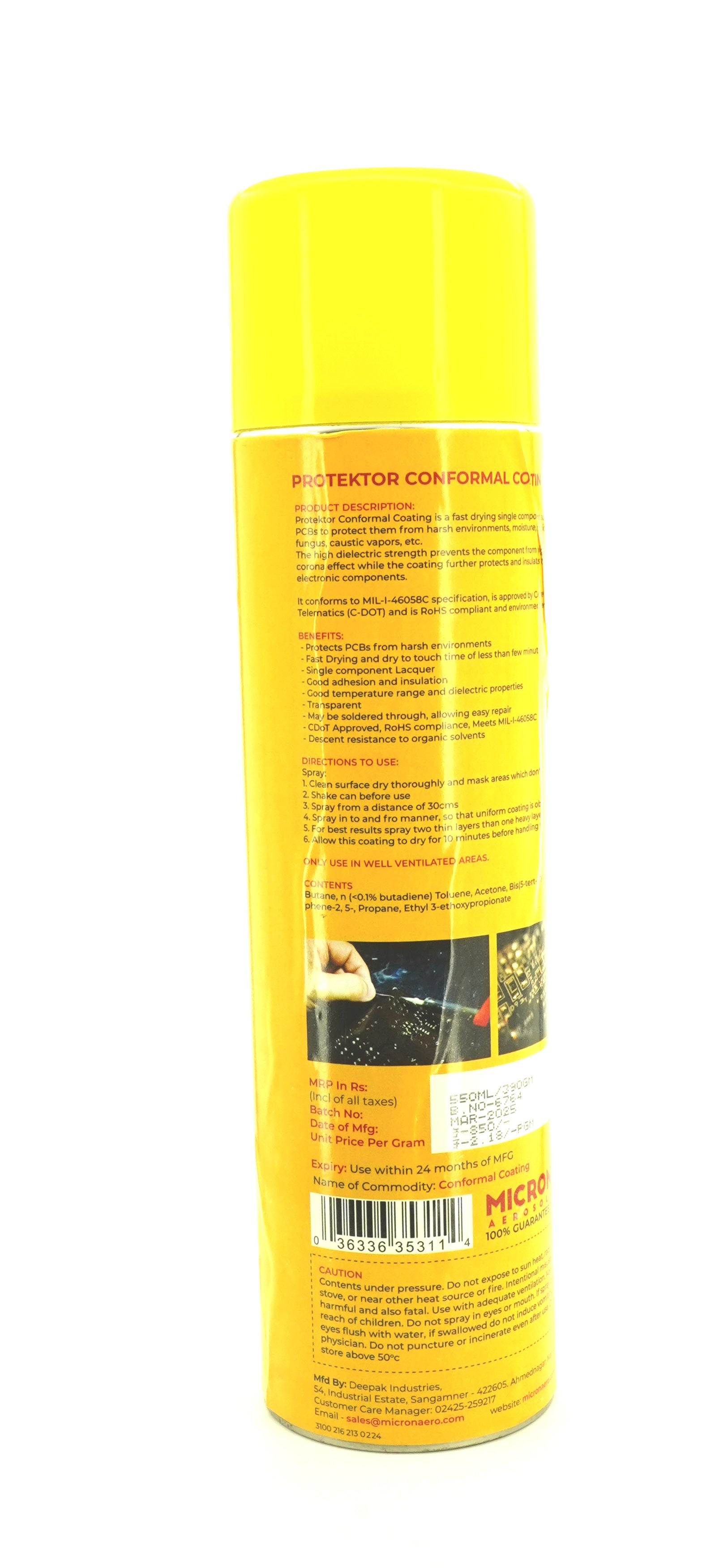 Protektor Conformal Coating for PCBs, Electronics | Military Grade