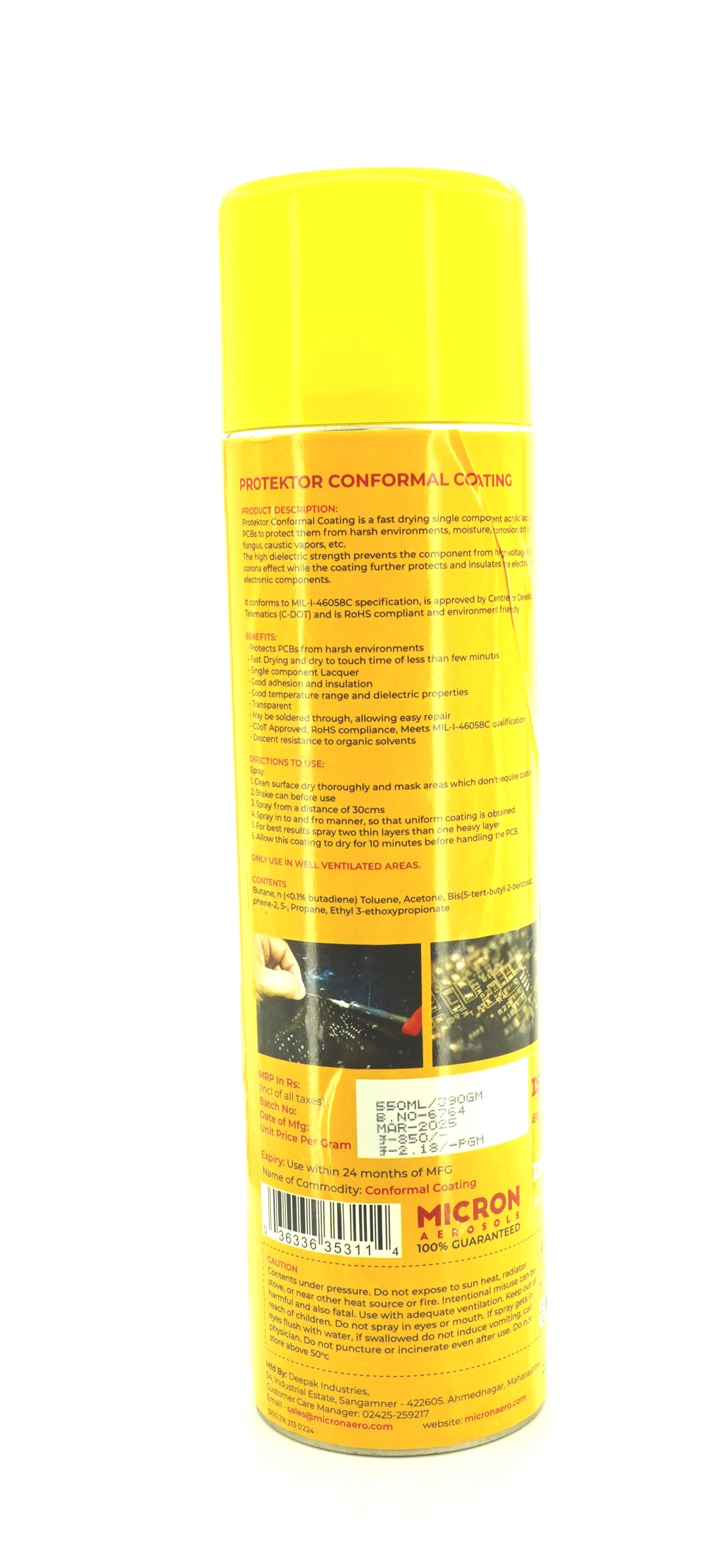Protektor Conformal Coating for PCBs, Electronics | Military Grade
