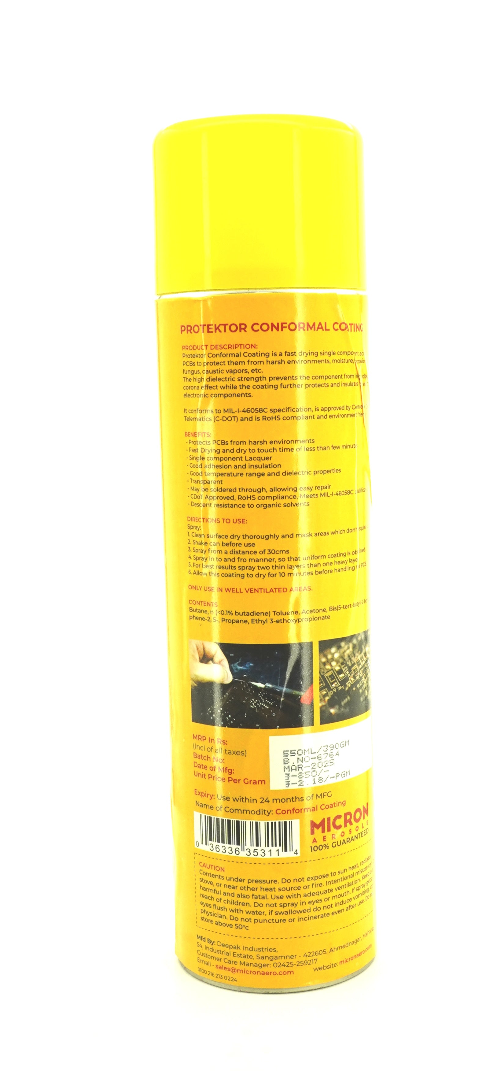Protektor Conformal Coating for PCBs, Electronics | Military Grade