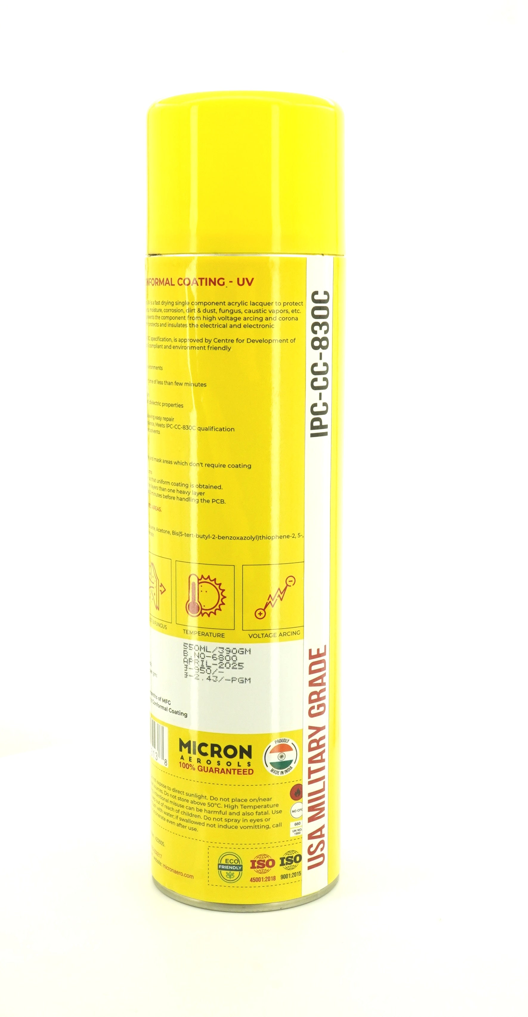 Protektor Conformal Coating Spray - UV for PCBs, Electronics | With UV Tracer - Glows under UV Light