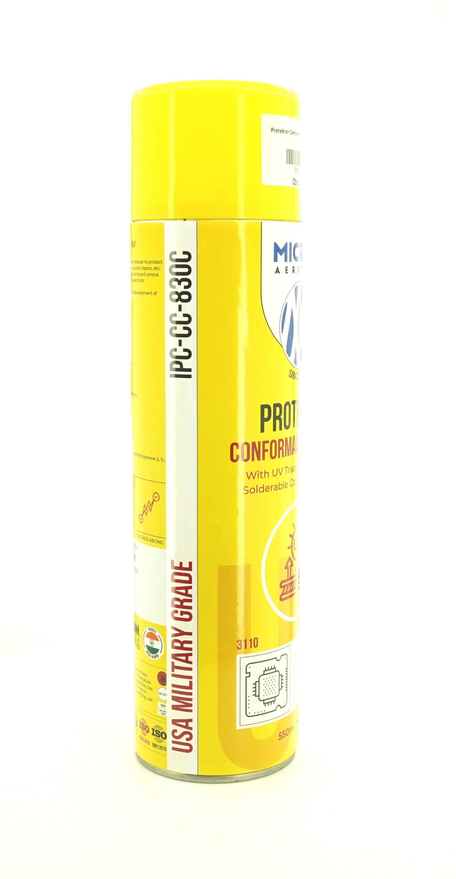 Protektor Conformal Coating Spray - UV for PCBs, Electronics | With UV Tracer - Glows under UV Light