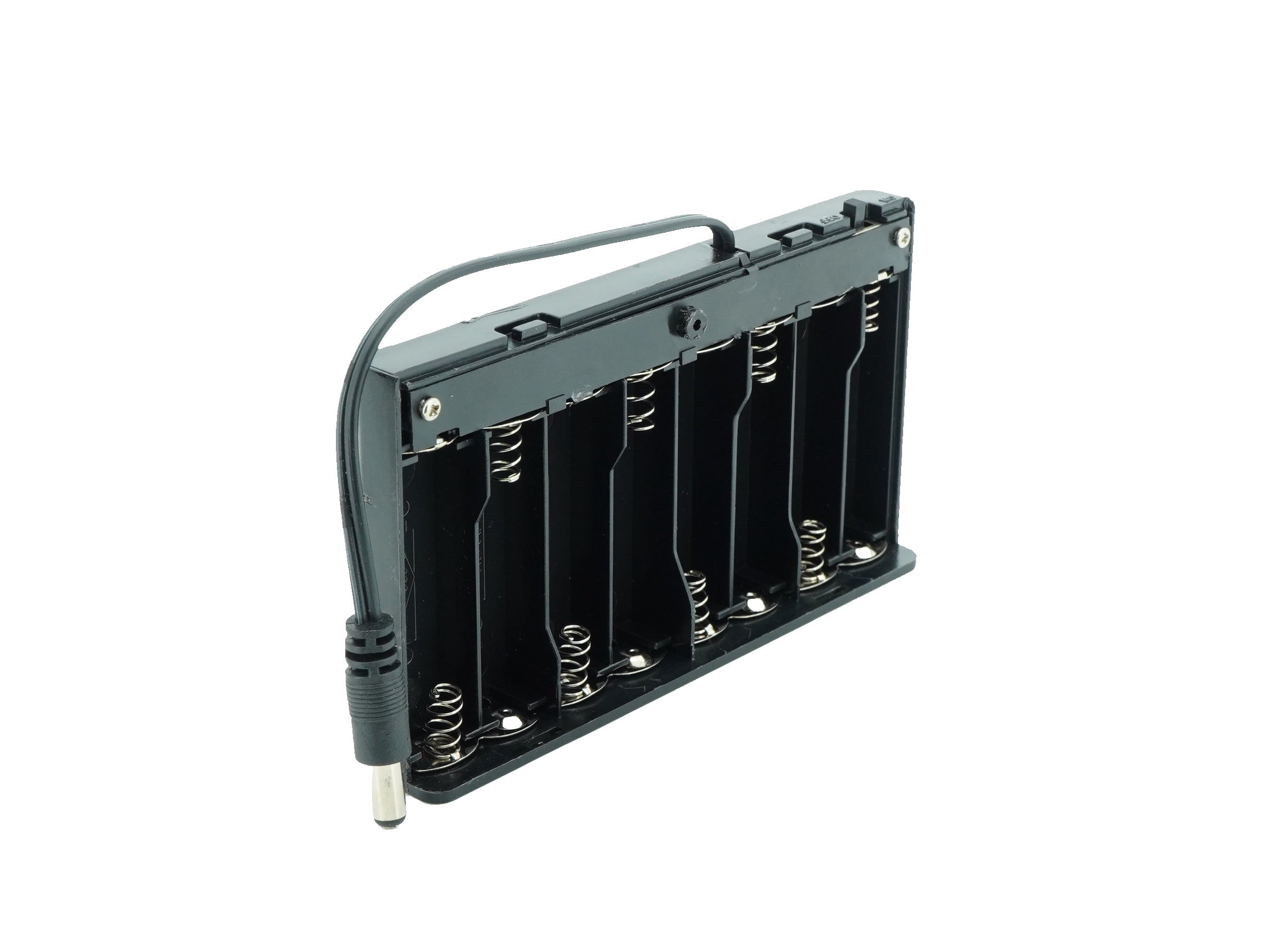 8 x 1.5V AA Battery Case Connector with Cover + DC Pin