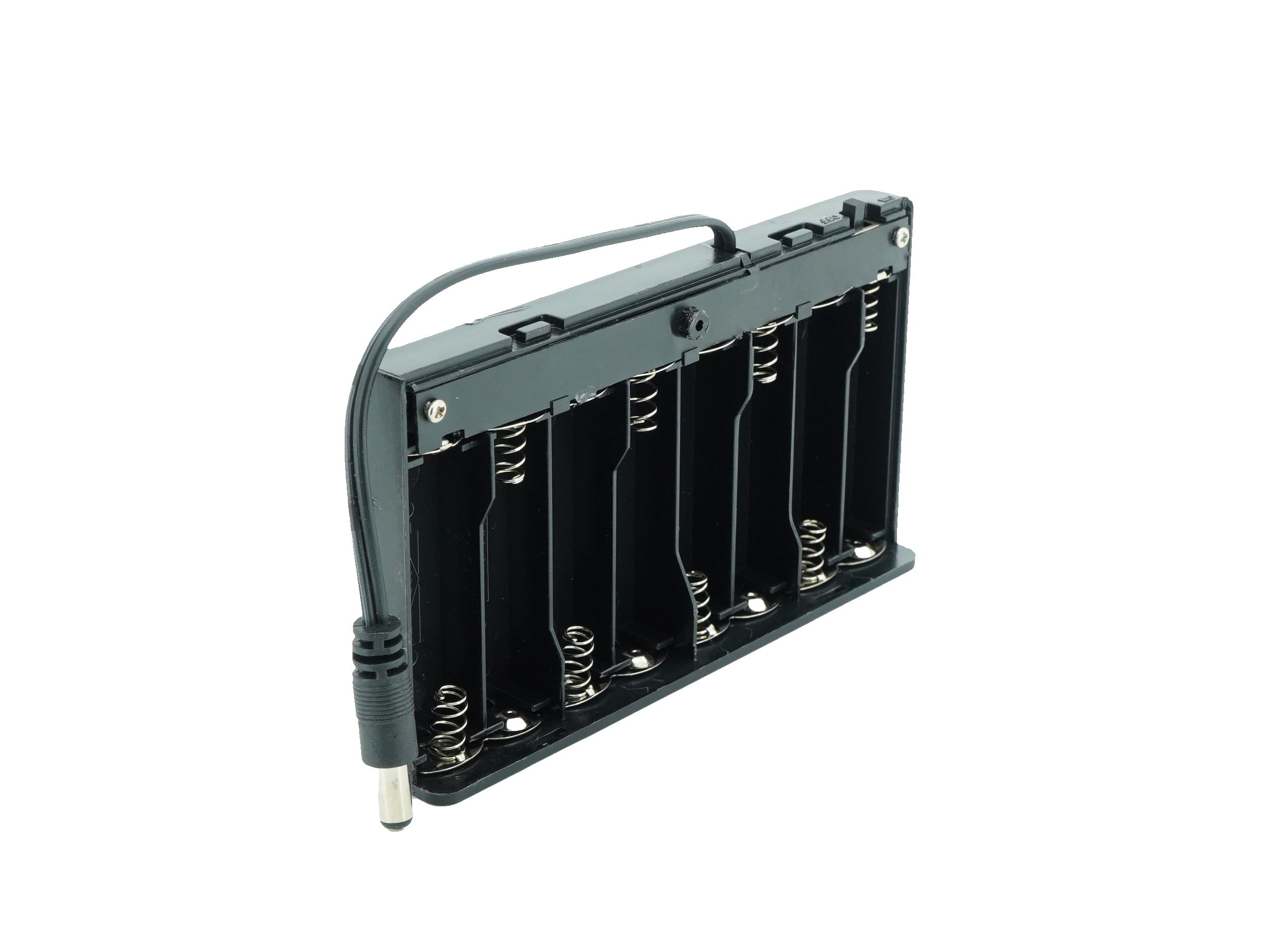 8 x 1.5V AA Battery Case Connector with Cover + DC Pin