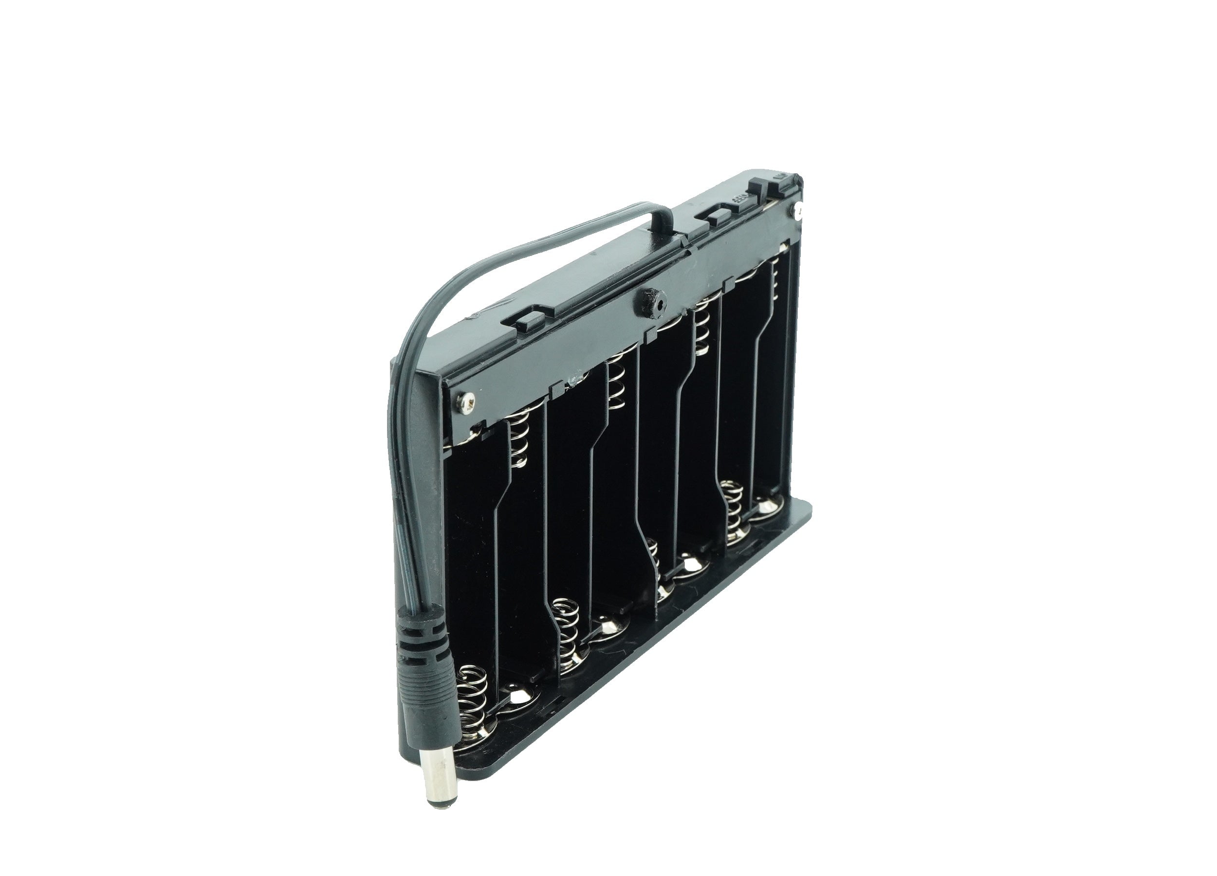 8 x 1.5V AA Battery Case Connector with Cover + DC Pin