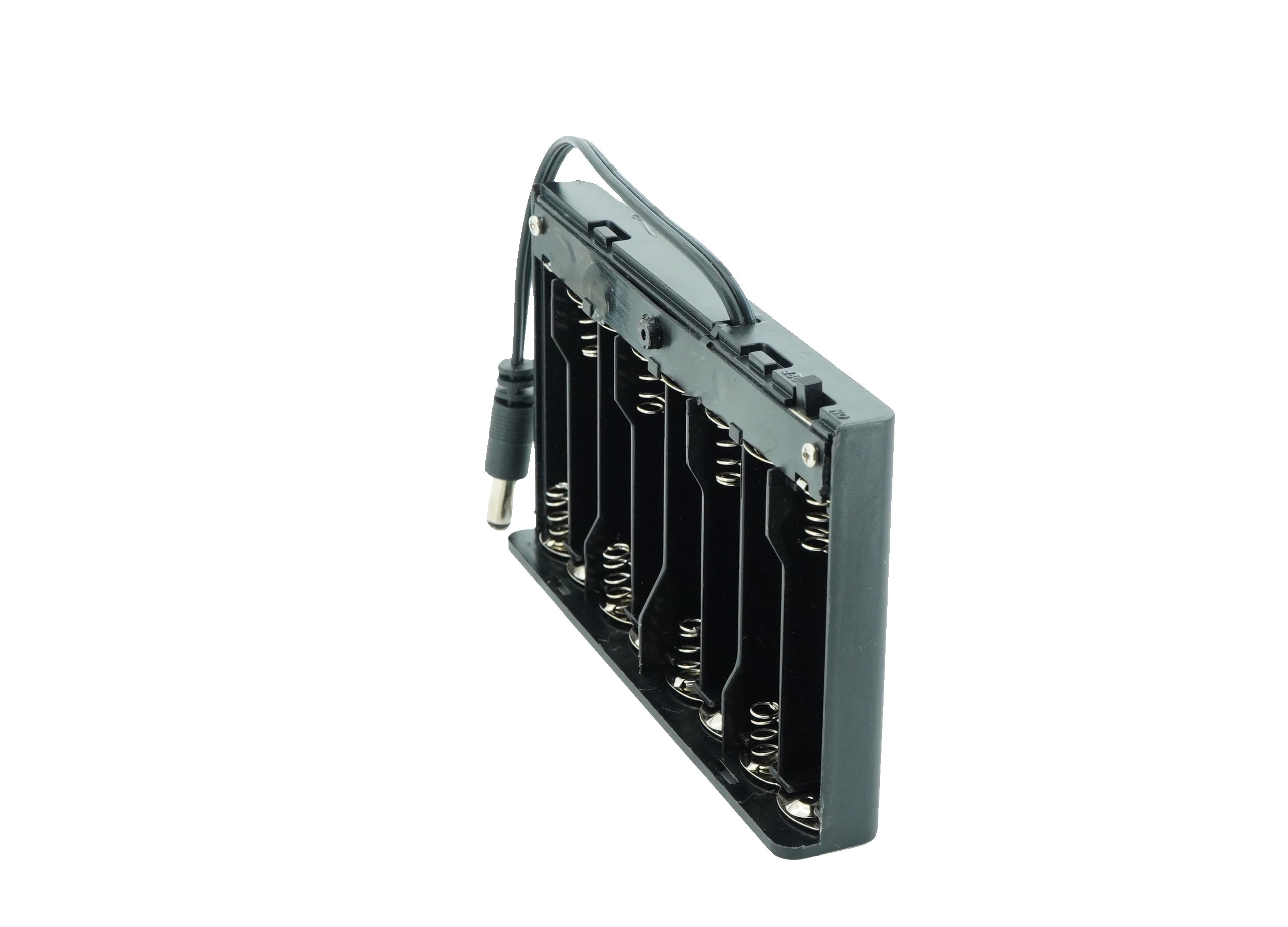 8 x 1.5V AA Battery Case Connector with Cover + DC Pin