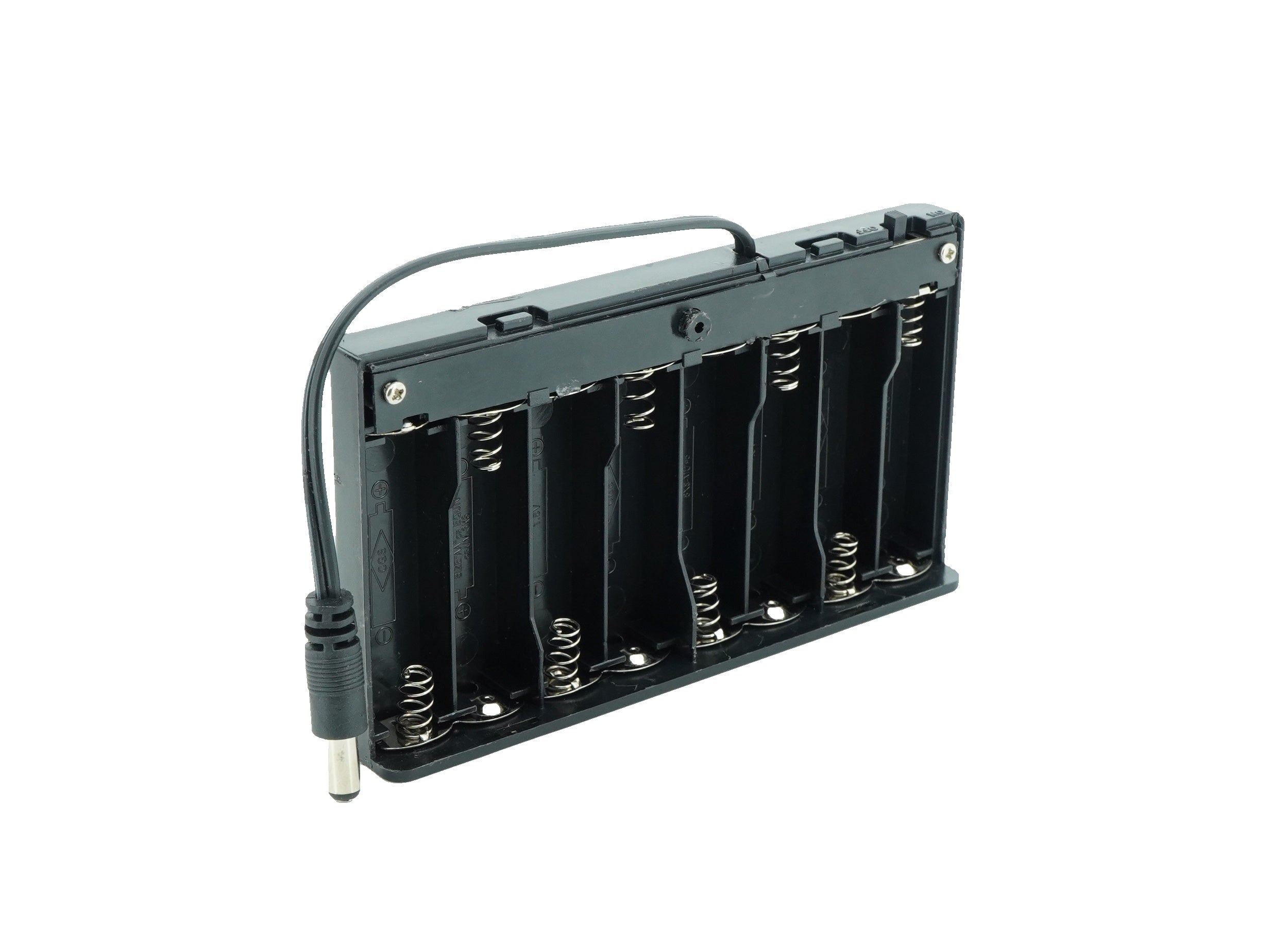 8 x 1.5V AA Battery Case Connector with Cover + DC Pin