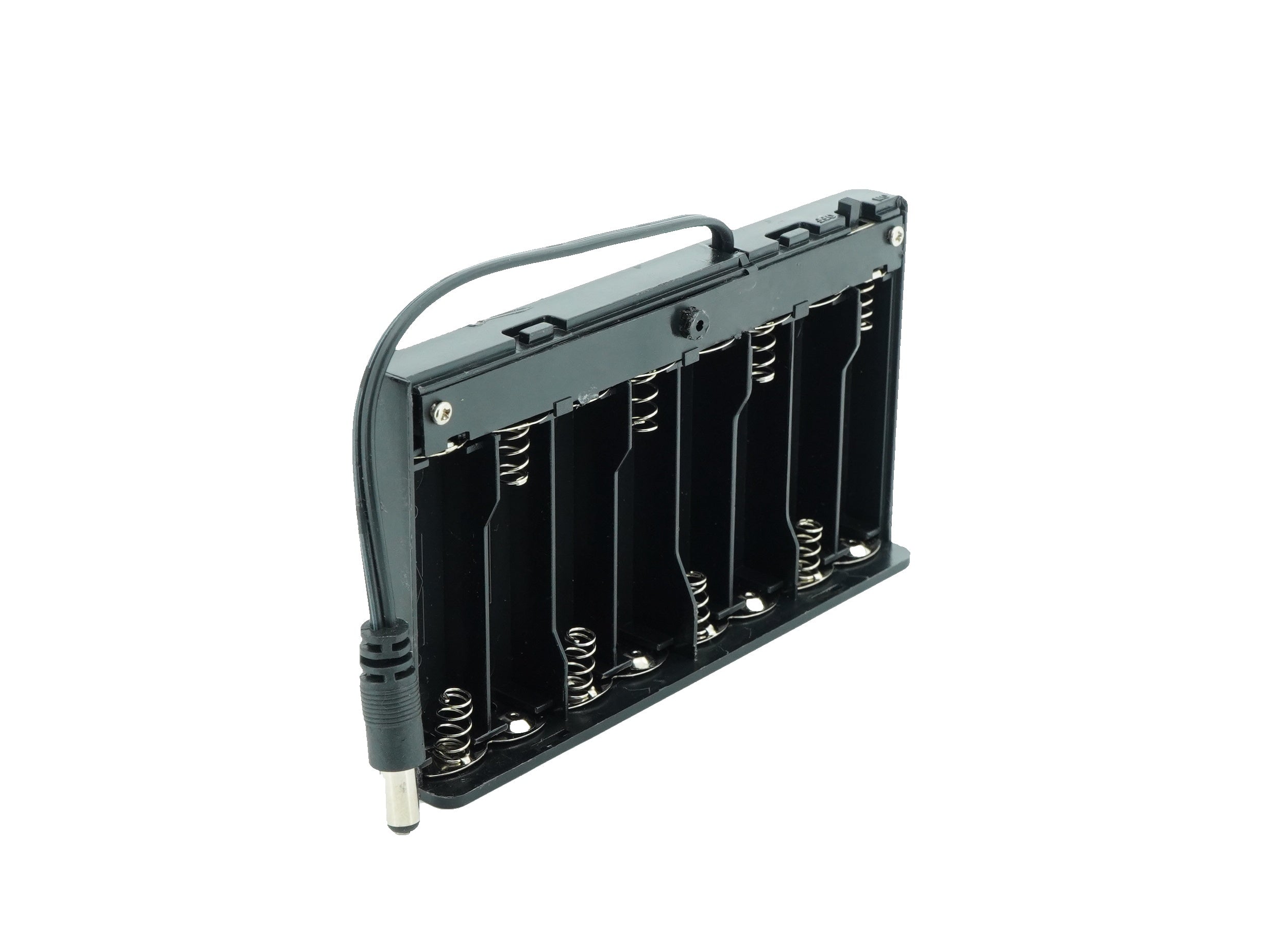 8 x 1.5V AA Battery Case Connector with Cover + DC Pin