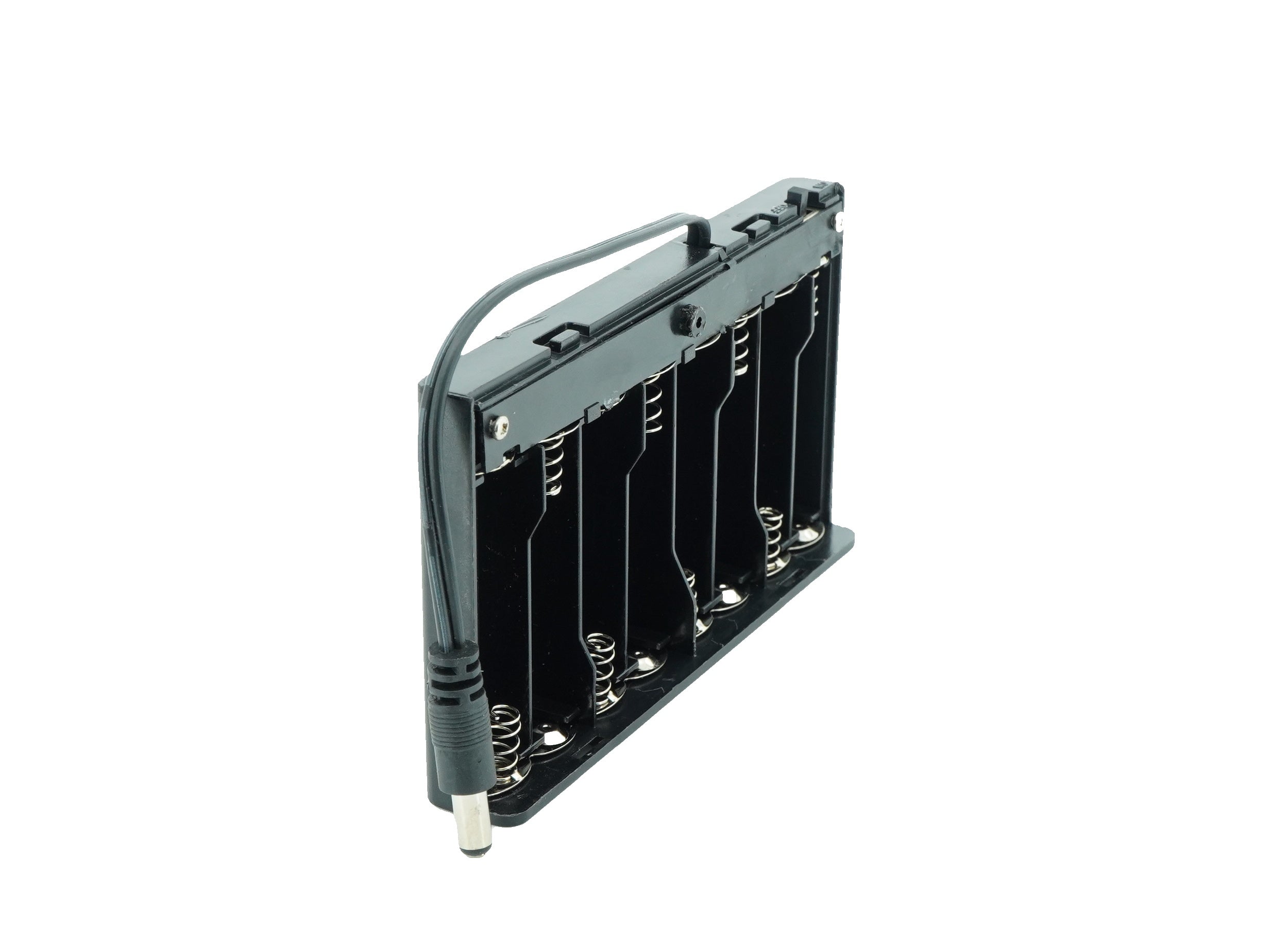 8 x 1.5V AA Battery Case Connector with Cover + DC Pin