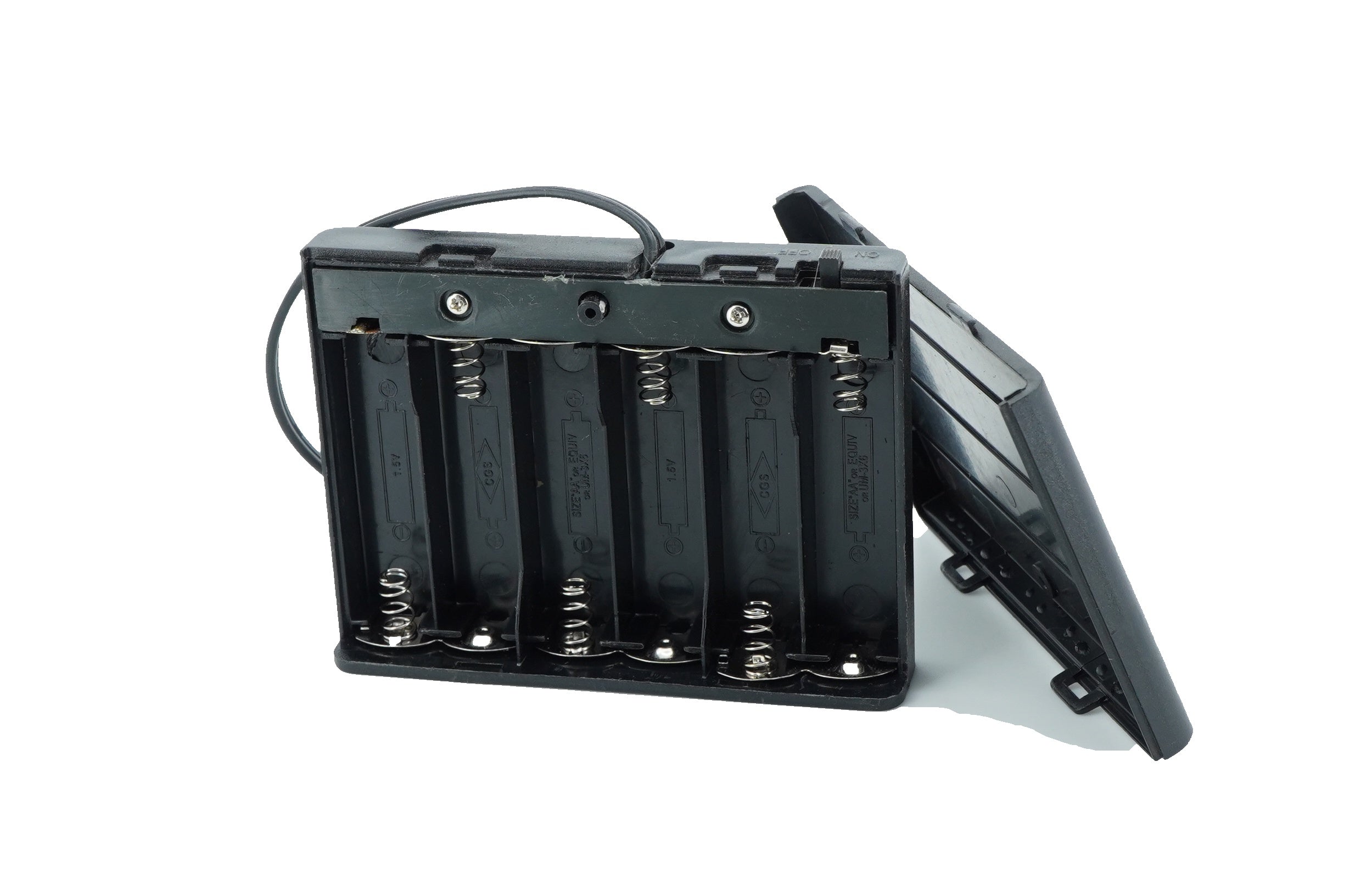 6 x 1.5V AA Battery Case Connector with Cover + DC Pin