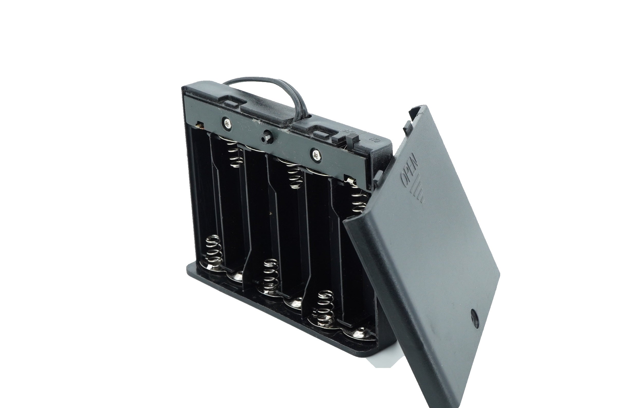 6 x 1.5V AA Battery Case Connector with Cover + DC Pin