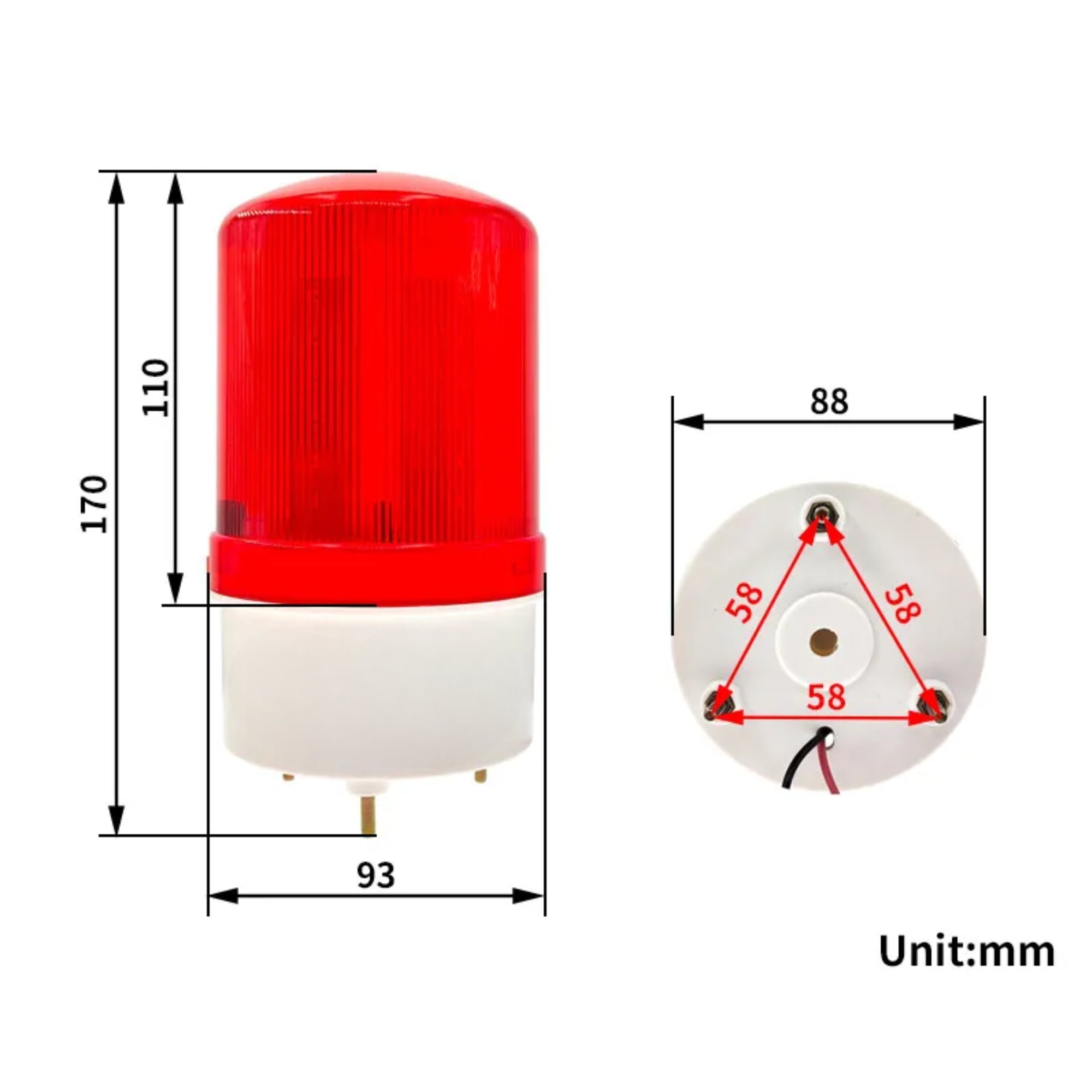HORN136 12V Round Strobe Siren