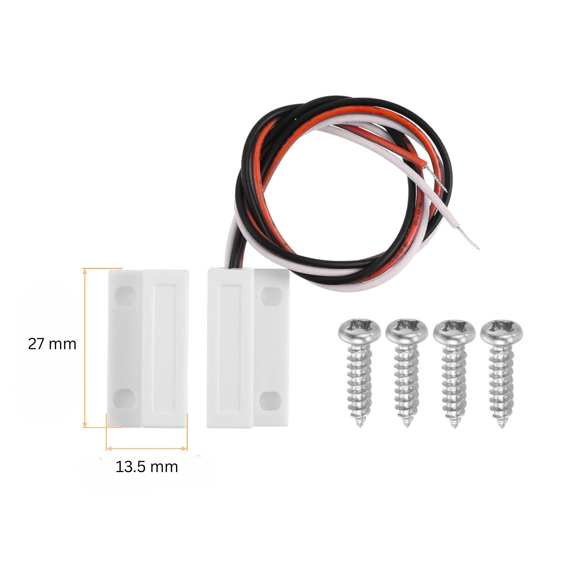 Magnetic Reed Switch Door Sensor with Wire MS-1 White (Normal Close/Normal Open)