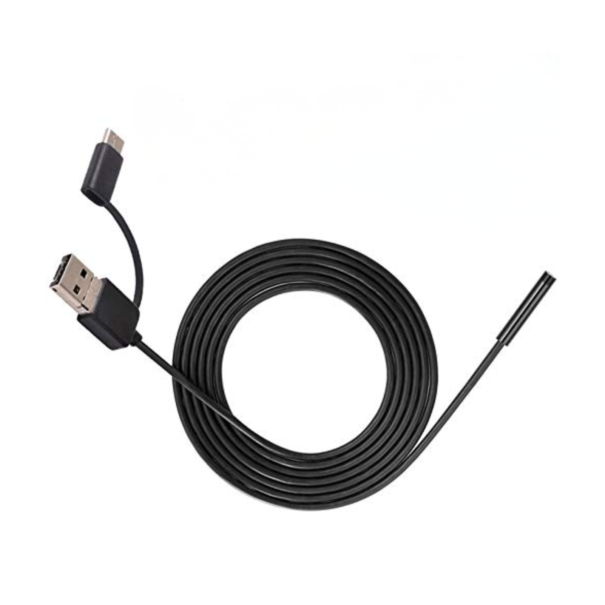 USB Endosecope, 3 in 1 Endoscope 5.5mm Lens Borescope Inspection Camera with 6 Adjustable LED 5M Cable Scope Camera IP67 Type-C USB Video Compatible with Phones/Tablets/Computers