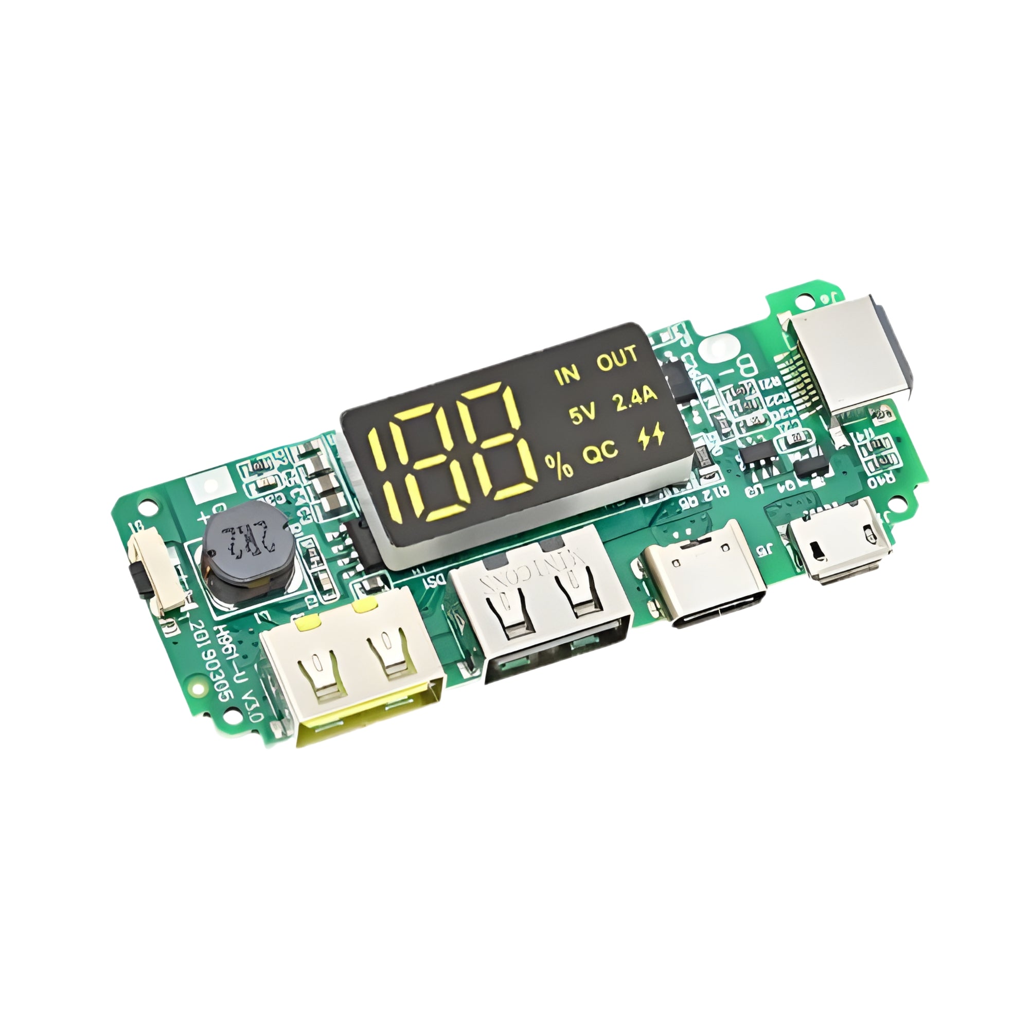 Powerbank With 3 USB + Display Module