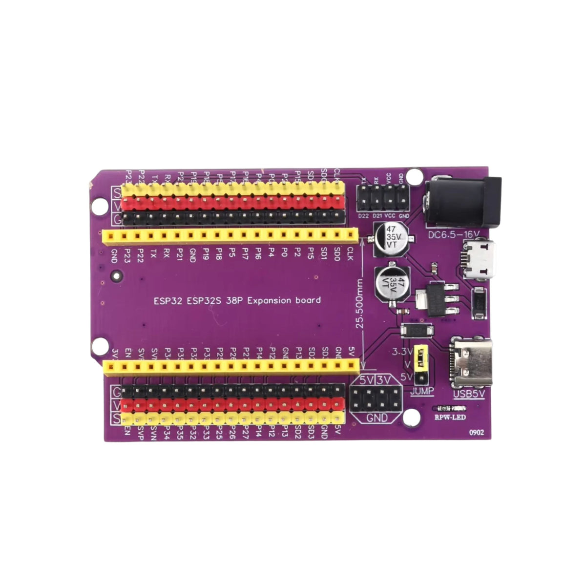 Purple Esp32 38pin Expansion Board