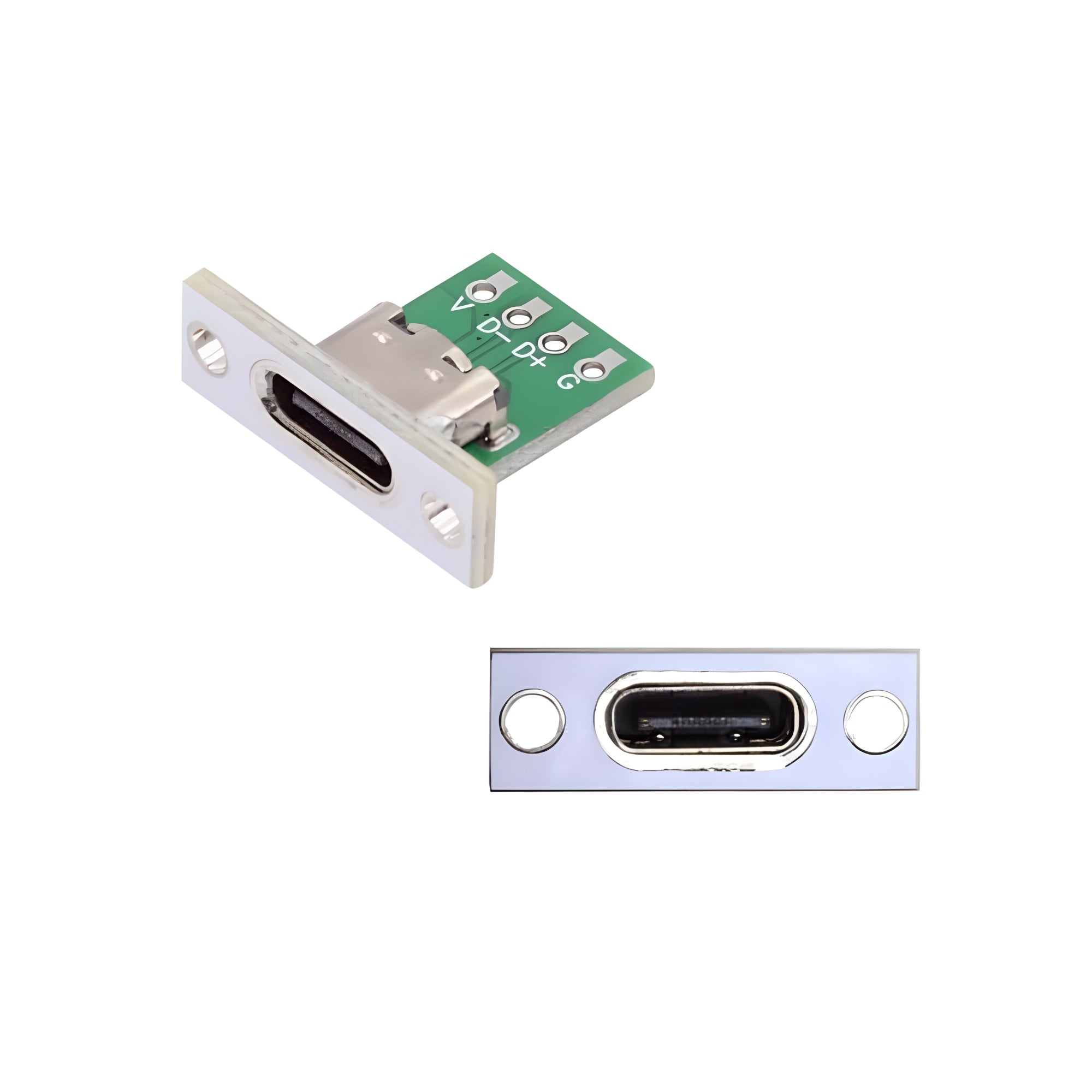 OEM Type C Female Socket Connector Panel Mount Type with PC Board 24pin USB 2.0 Pinout