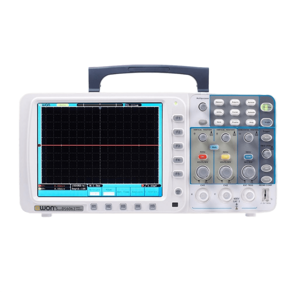 Owon SDS 6062E Portable Digital Oscilloscope Bandwidth: 60MHz, 2 + 1 Channel, Sample rate: 500MS/s