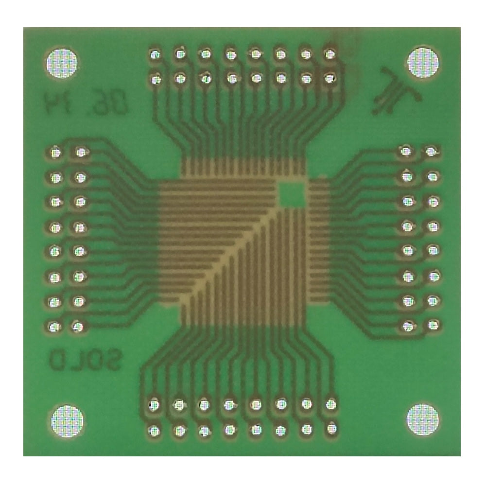 0.8mm QFP Single Sided Glass PCB (50x45)mm