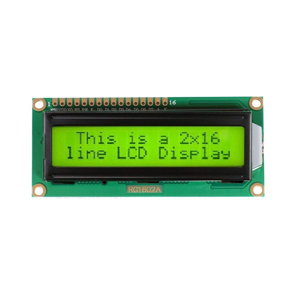 16 x 2 Yellow/Green Color LCD Display